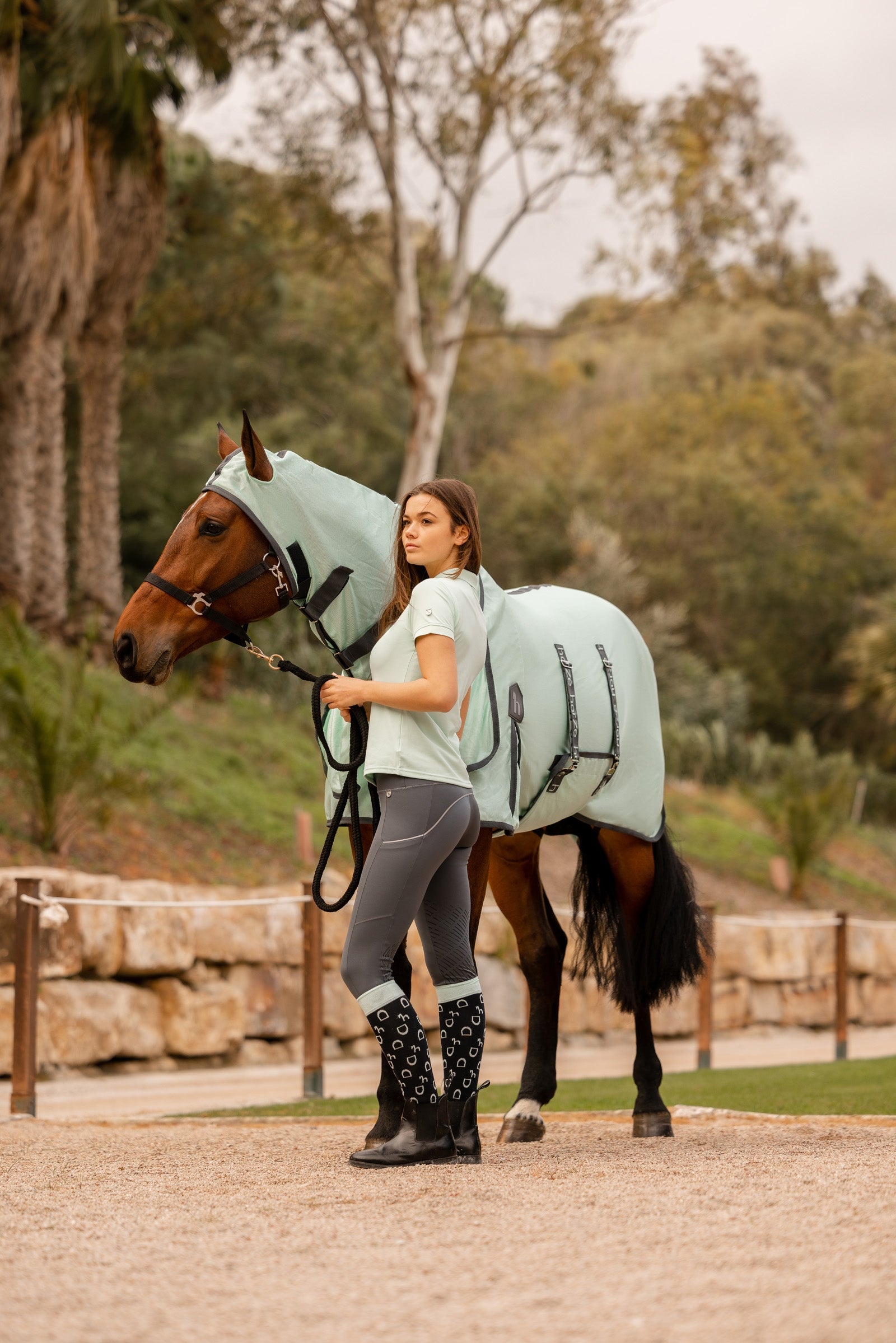 Horze Paso Fino Fly Rug with Hood and UV Protection Horse Rugs