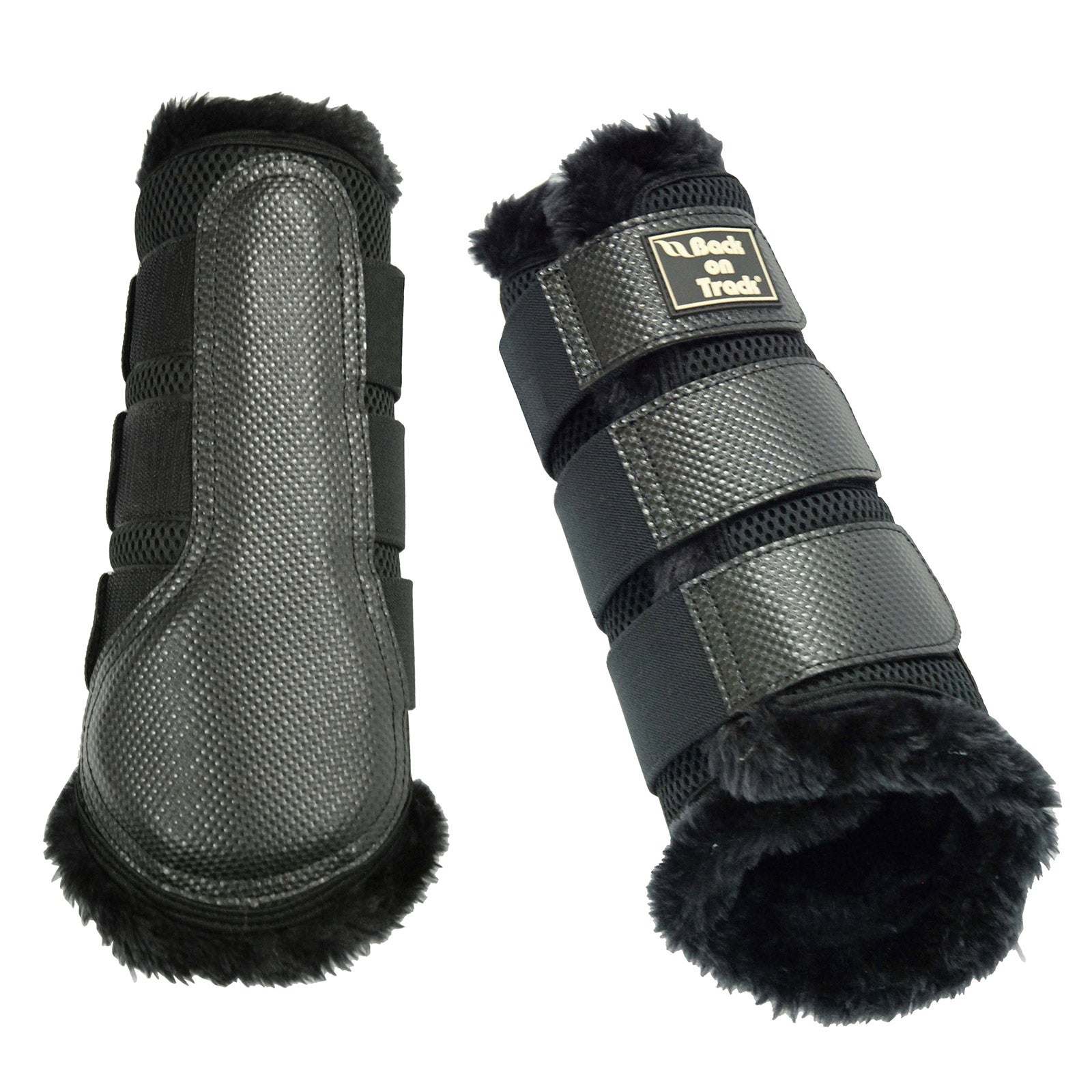 undefined Back on Track Brush boot 3D mesh, w/ faux fur, L-XL Leg Protection & Hoof Protection for Horses