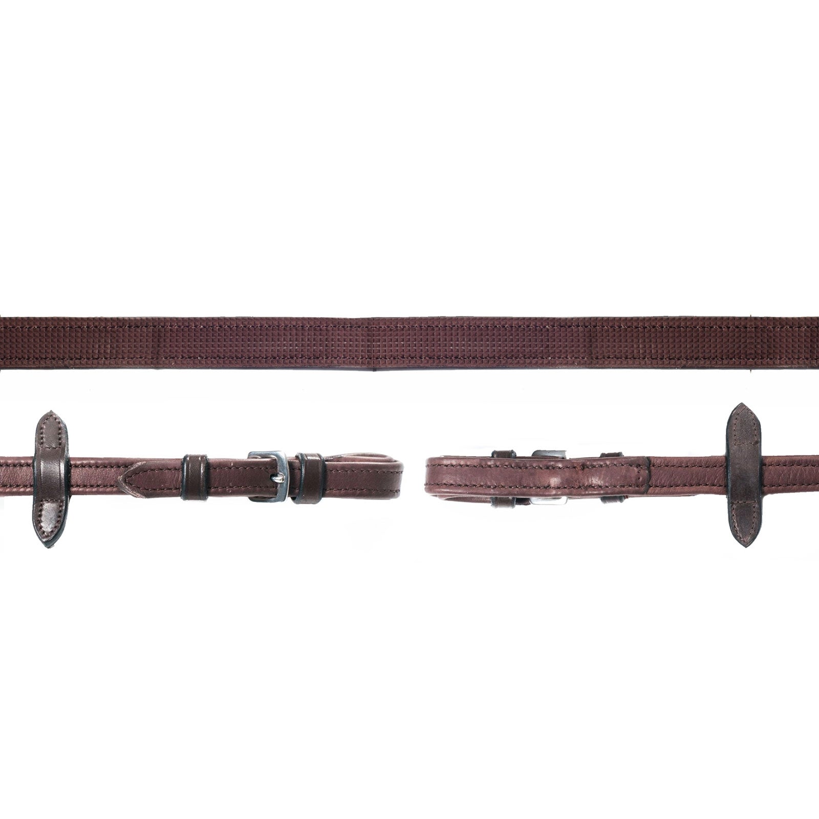 Schockemöhle Sports Durasoft Reins Grip, Bőr gyeplő, nylon, gumírozott Kantárok & Szárak