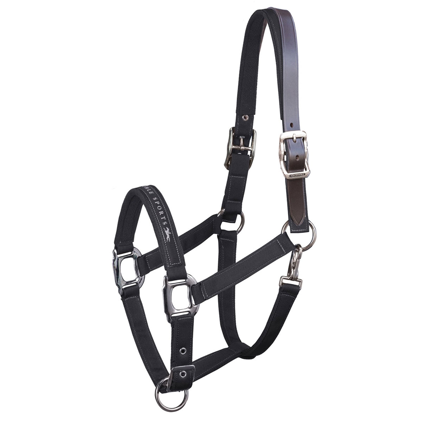Schockemöhle Sports Memphis Breakaway, Nylon Halter + Leather strap Kötofékek & Vezetoszárak