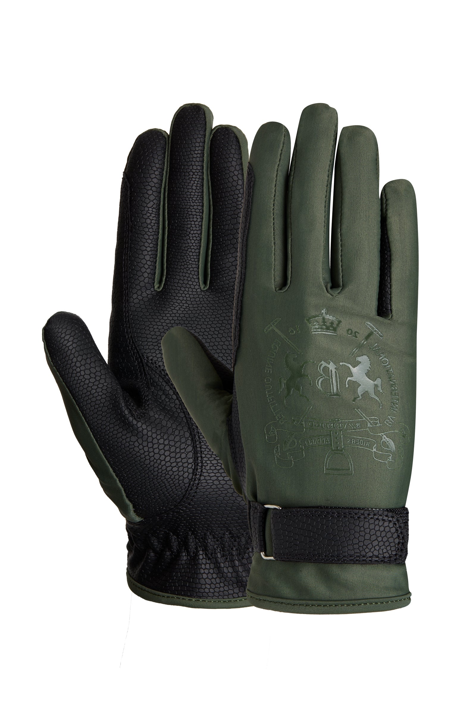 B Vertigo Laia Női Lovaglókesztyű Nyomtatott Logóval Kesztyuk