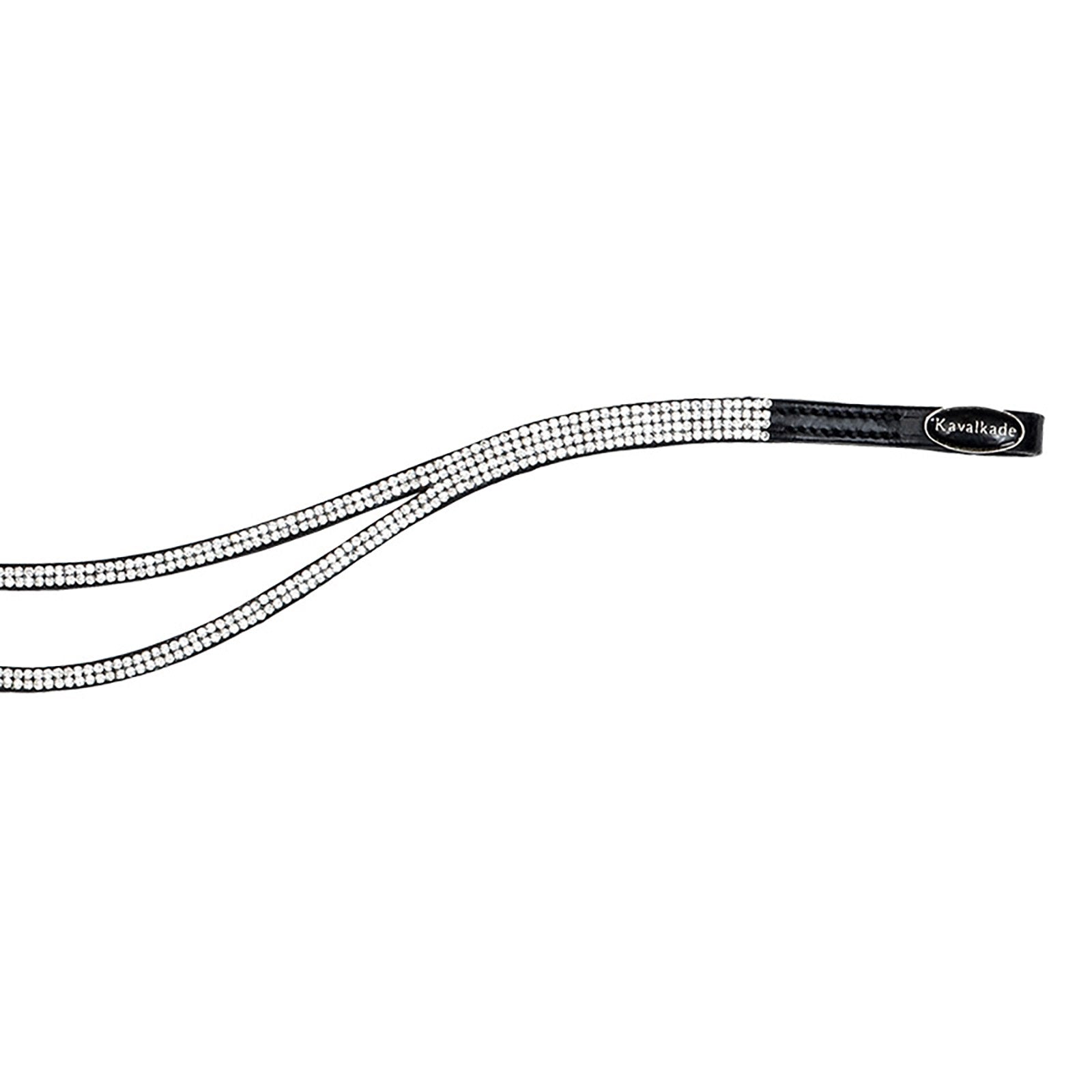 Kavalkade Browband Duo Slim, two split arches w/ grey rhinestones Kantárok & Szárak