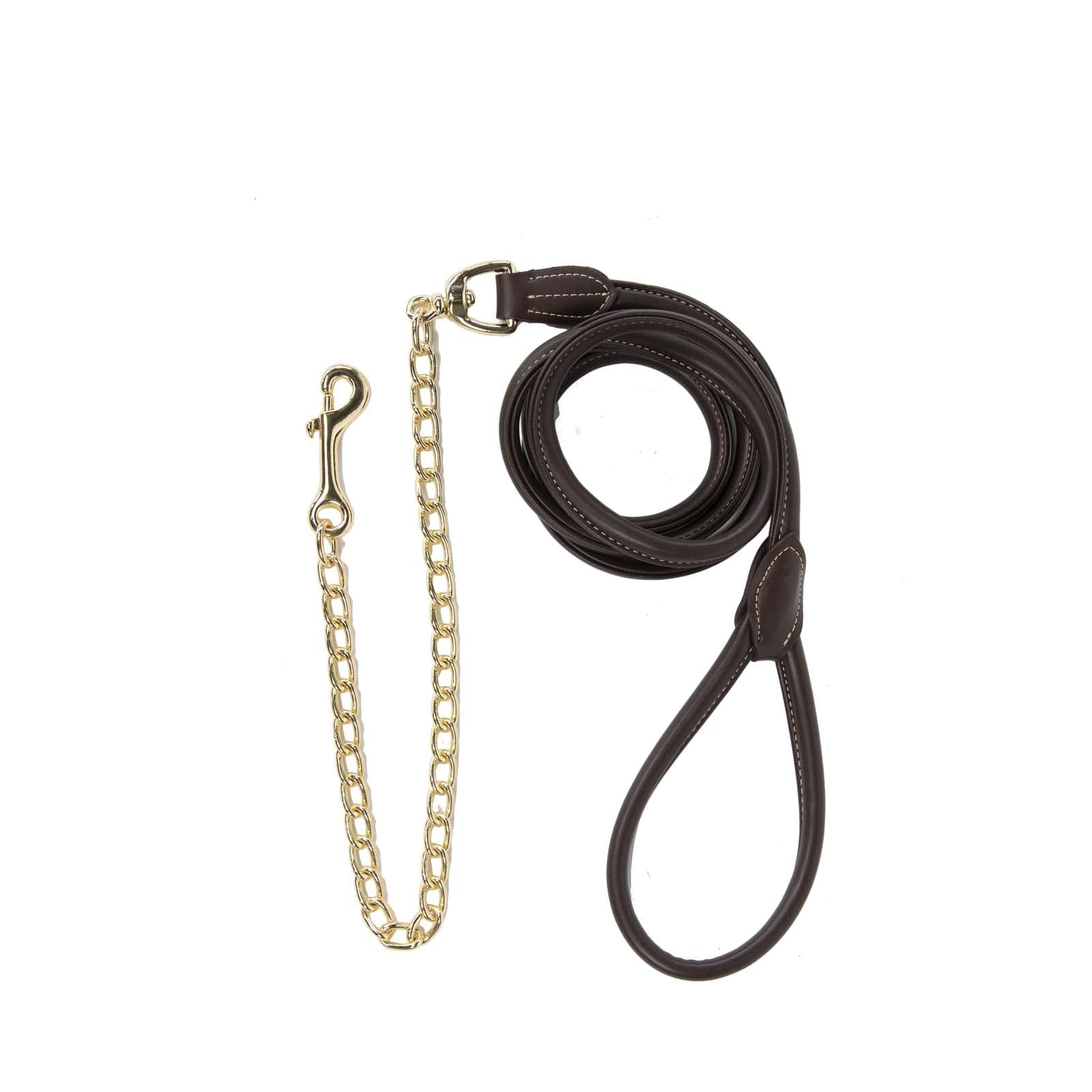 Kentucky Horsewear Bőr Láncos Vezetőszár Kötofékek & Vezetoszárak