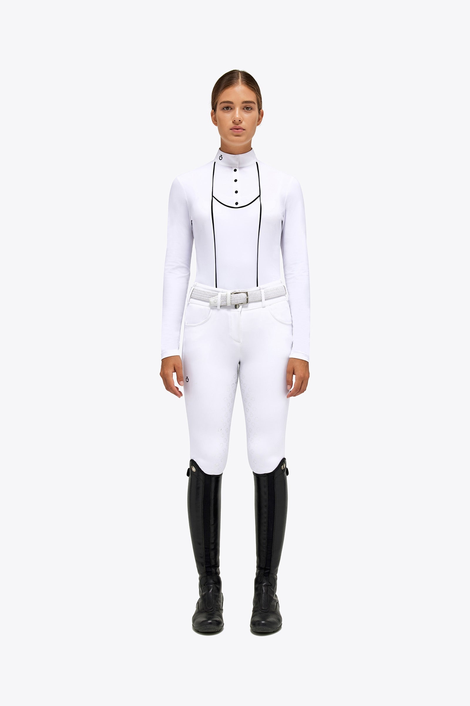 Cavalleria Toscana Tech Jersey Piqué Women's Longsleeve Competition Shirt Women’s Riding Clothing