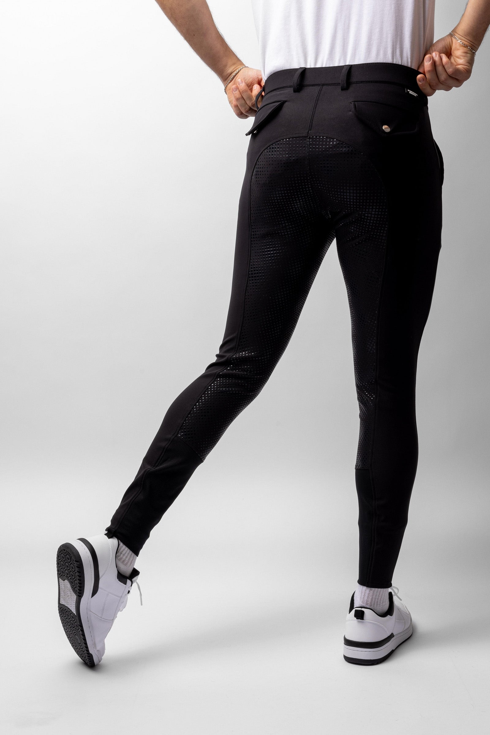 Horze Grand Prix Men's Silicone Full Seat Breeches UPF 50+ Mens Riding Clothing