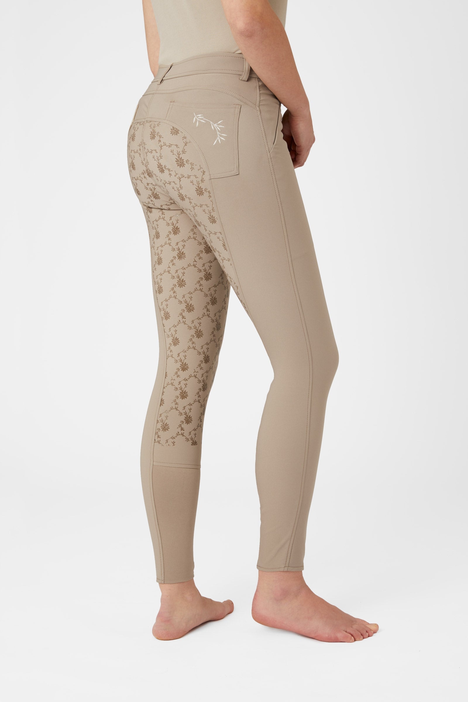 Horze Kaitlin Női Szilikonos Lovaglónadrág Virágos Díszítéssel Womens Breeches