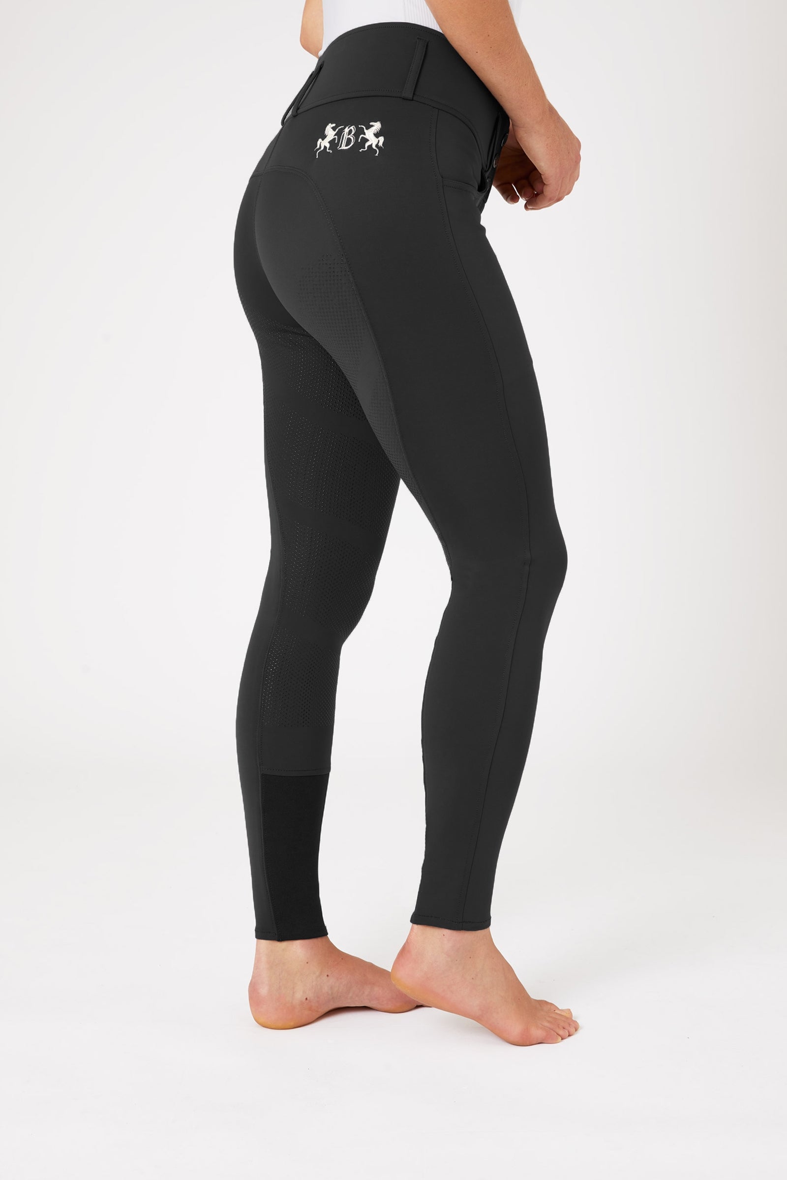 B Vertigo Women's Meghan High Waist Full Seat Breeches UPF 50+ Womens Breeches