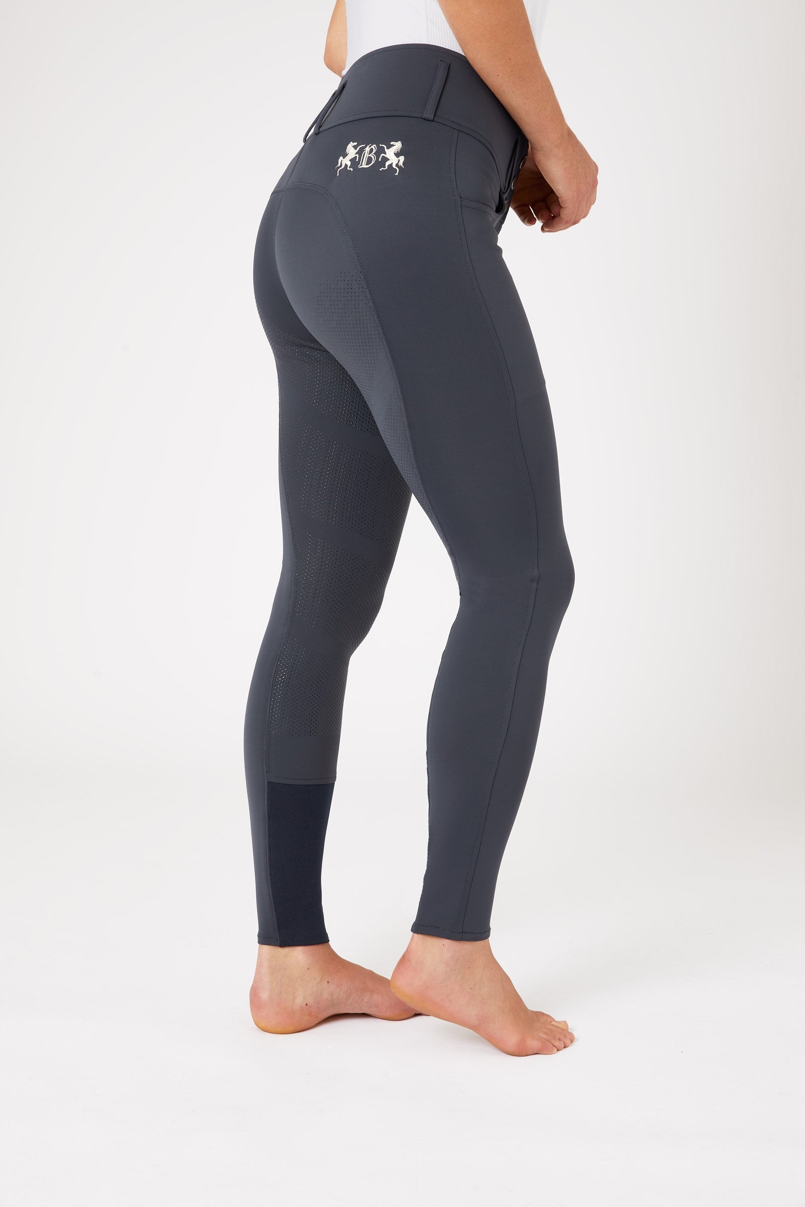 B Vertigo Women's Meghan High Waist Full Seat Breeches UPF 50+ Womens Breeches