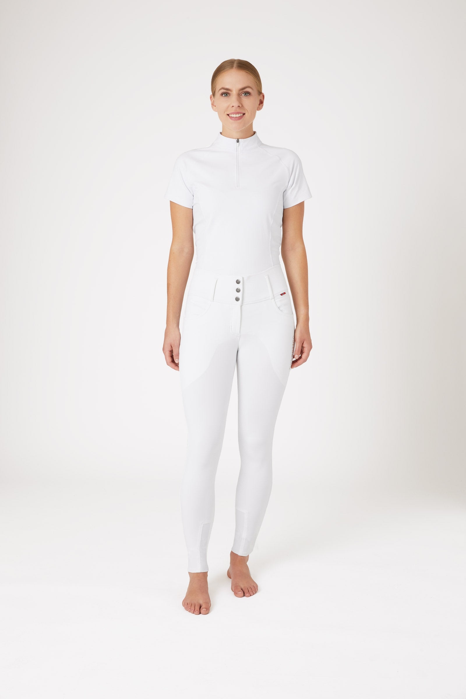 B Vertigo Women's Meghan High Waist Full Seat Breeches UPF 50+ Womens Breeches