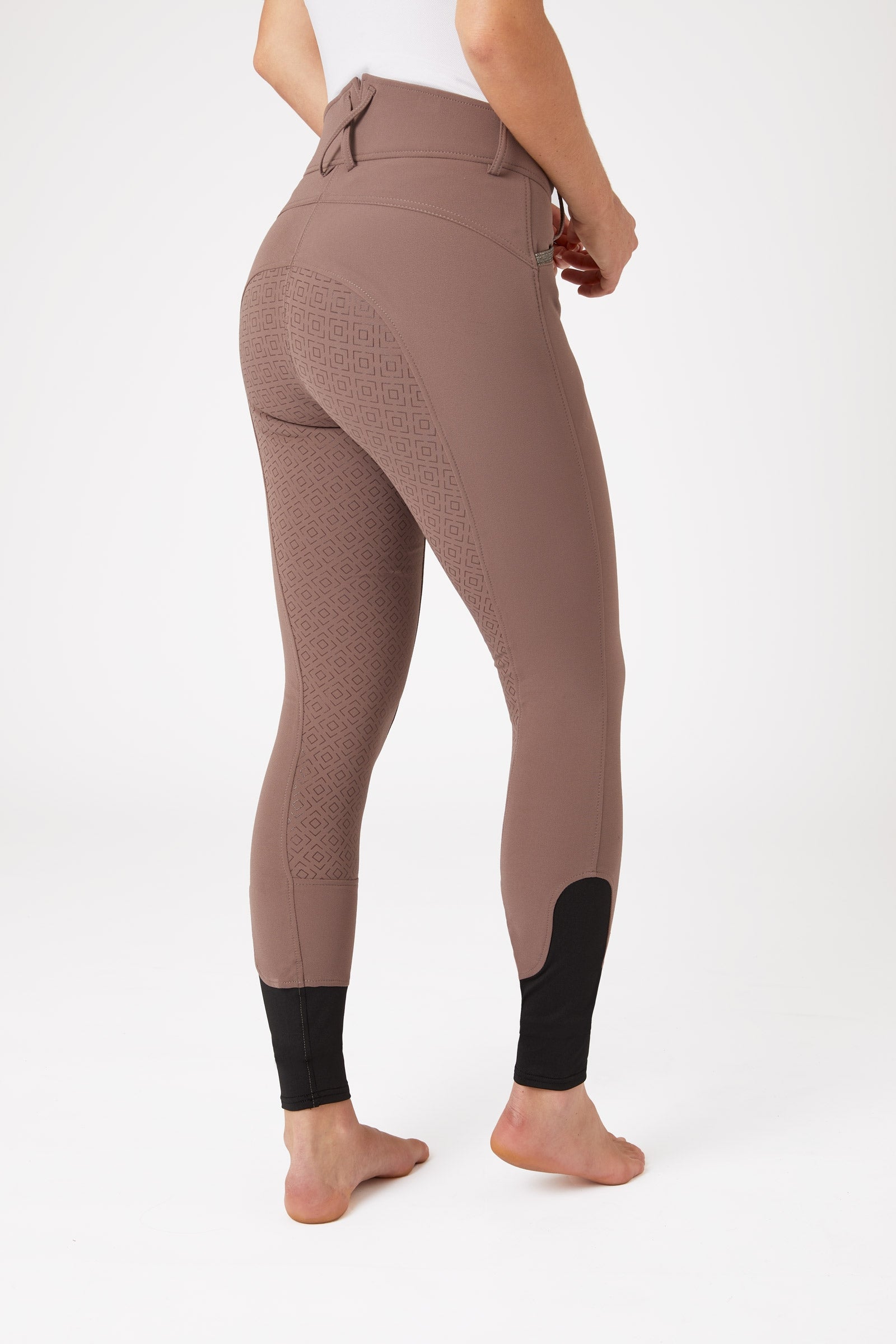 Horze Women's Silicone Full Seat Breeches with High Waist and Crystal Pocket Womens Breeches