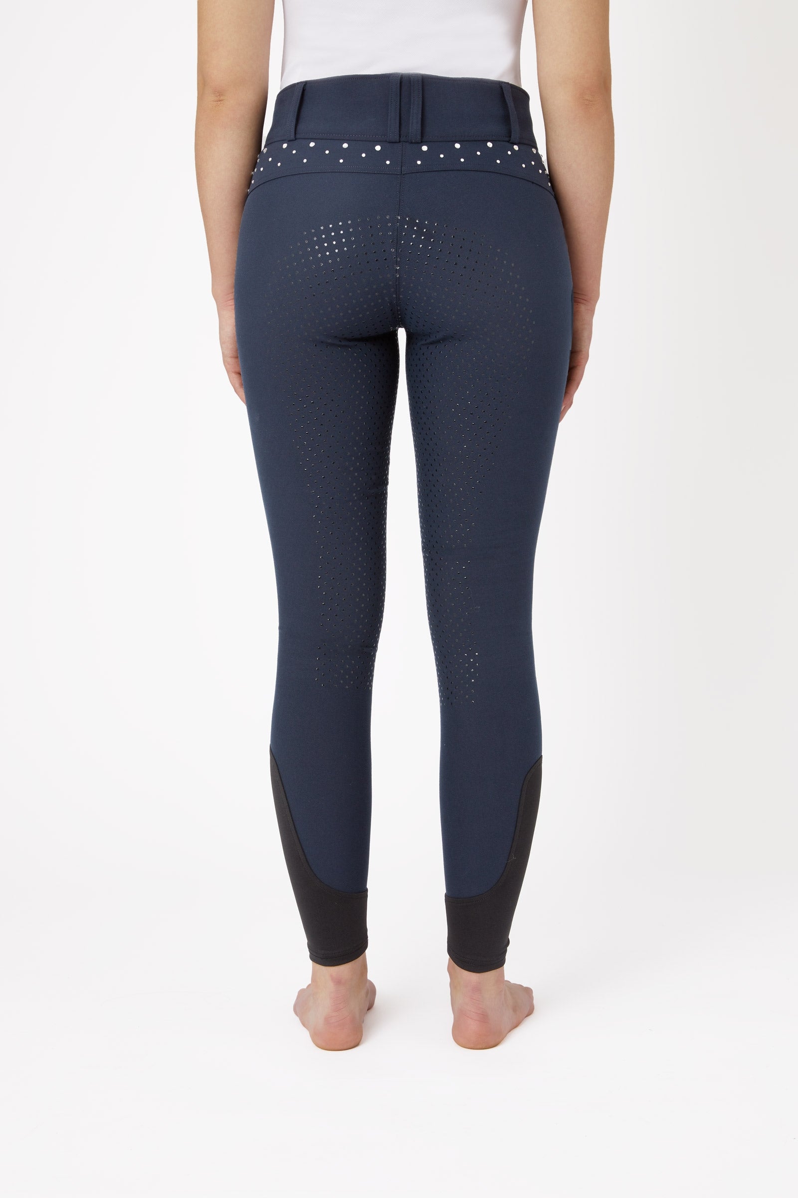Horze Women's High Waist Full Grip Breeches with Crystals Womens Breeches
