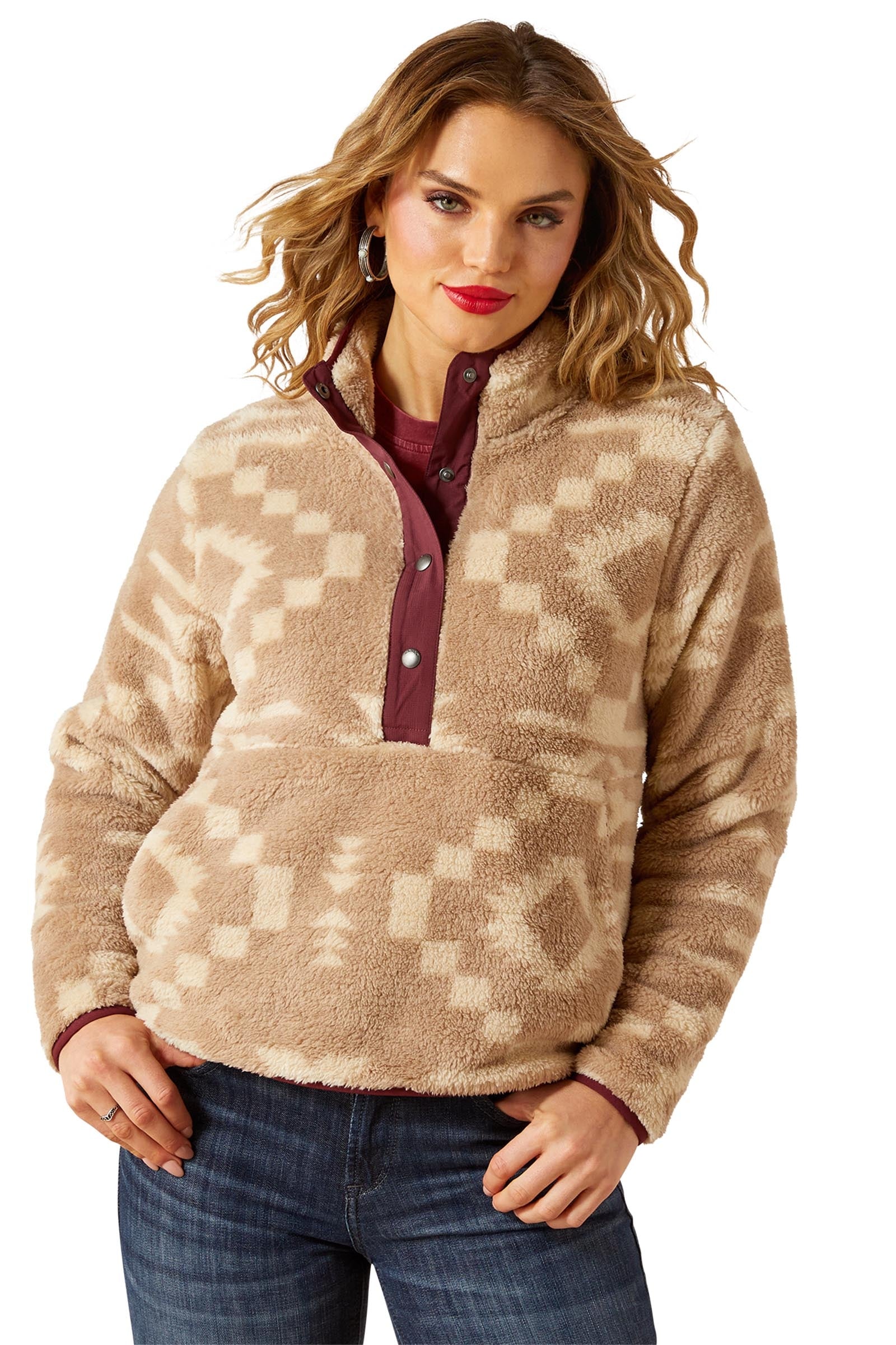 Ariat Berber Snap Women´s Sweater With 1/2 Placket Women’s Riding Clothing