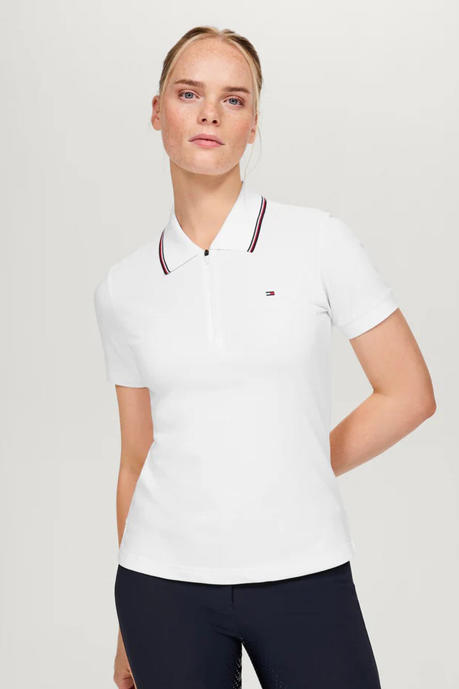 Tommy Hilfiger Equestrian Camden női cipzáras galléros póló Noi Ruházat