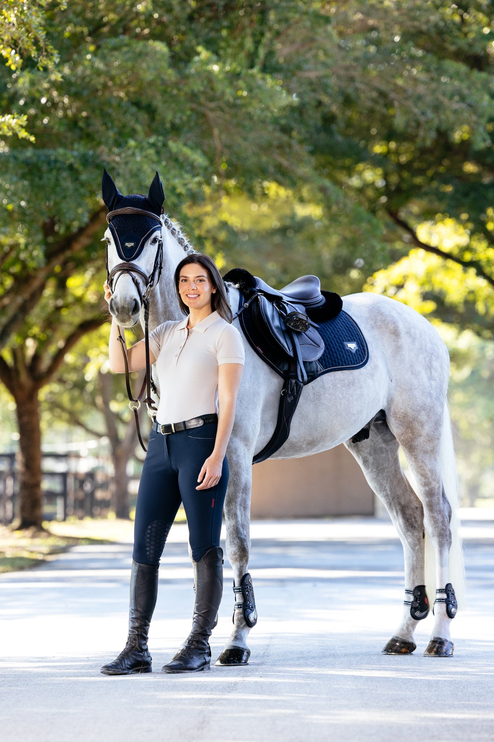 LeMieux Puissance Imitation Suede Close Contact Saddle Pad Saddle Pads