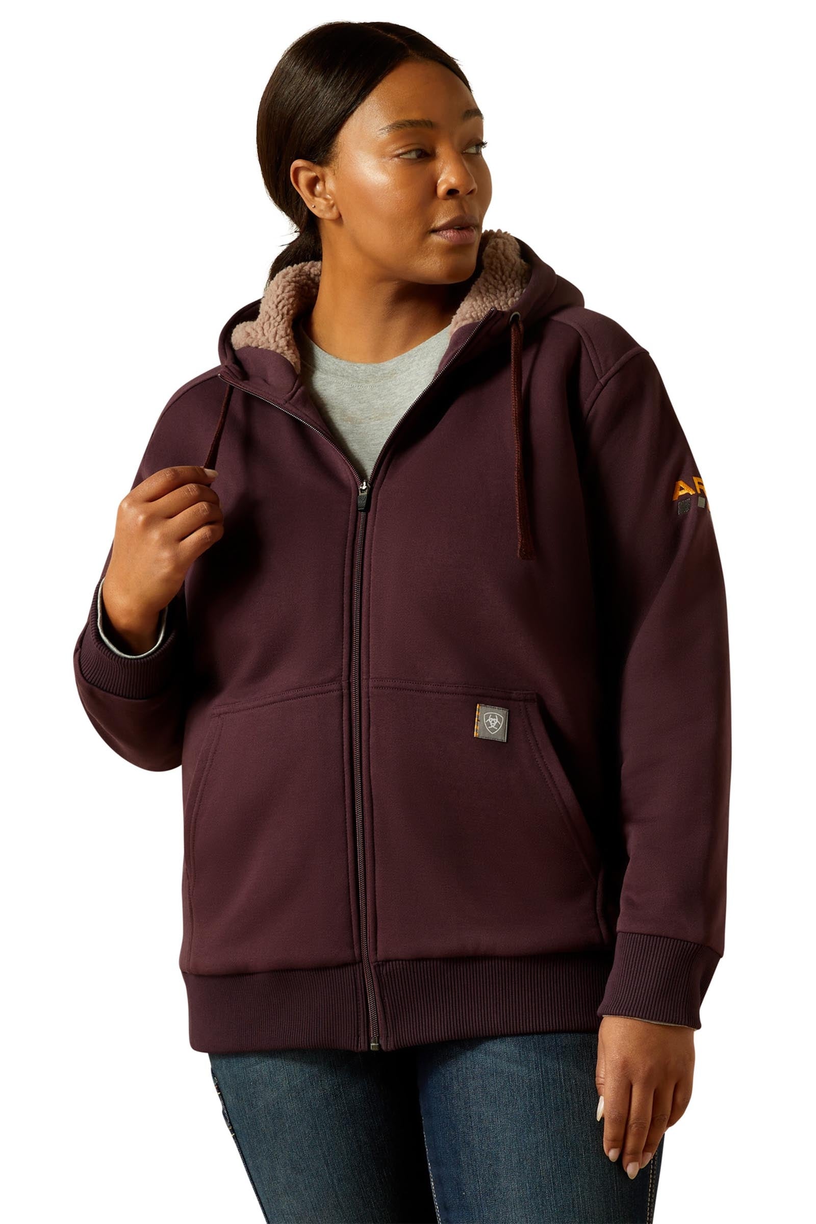 Ariat Rebar All-Weather Sherpa Kapucnis Pulóver cipzárral Noi Ruházat