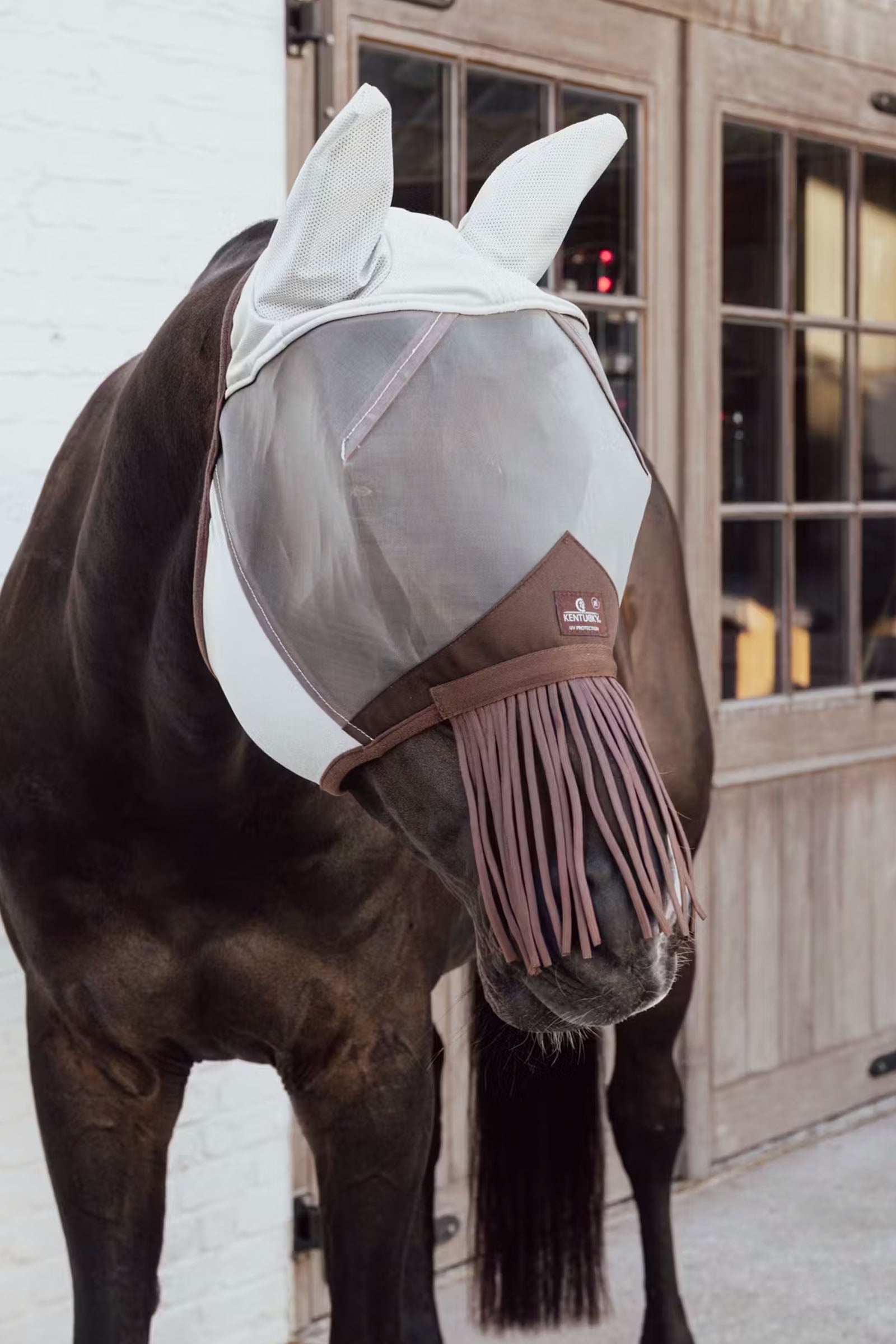 Kentucky Horsewear Fly mask classic with ears & nose tassels Antifly Protection for Horses