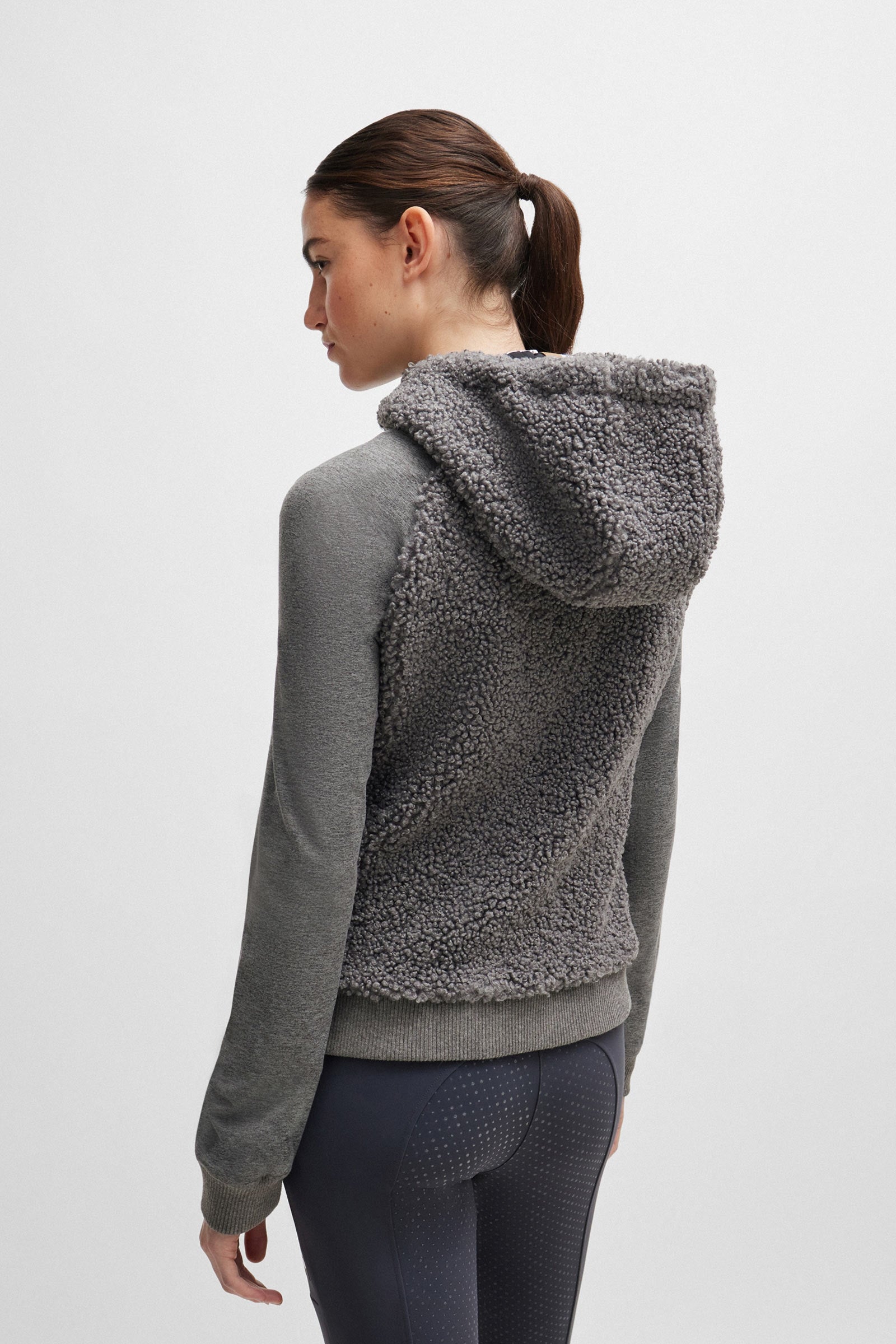 Boss Riva Teddy Hybrid Zip Hoodie Women’s Riding Clothing