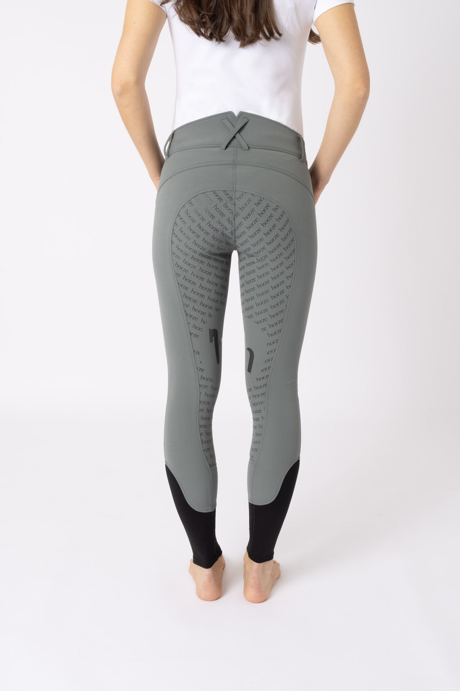 Horze Women's High Waist Silicone Full Seat Breeches Womens Breeches