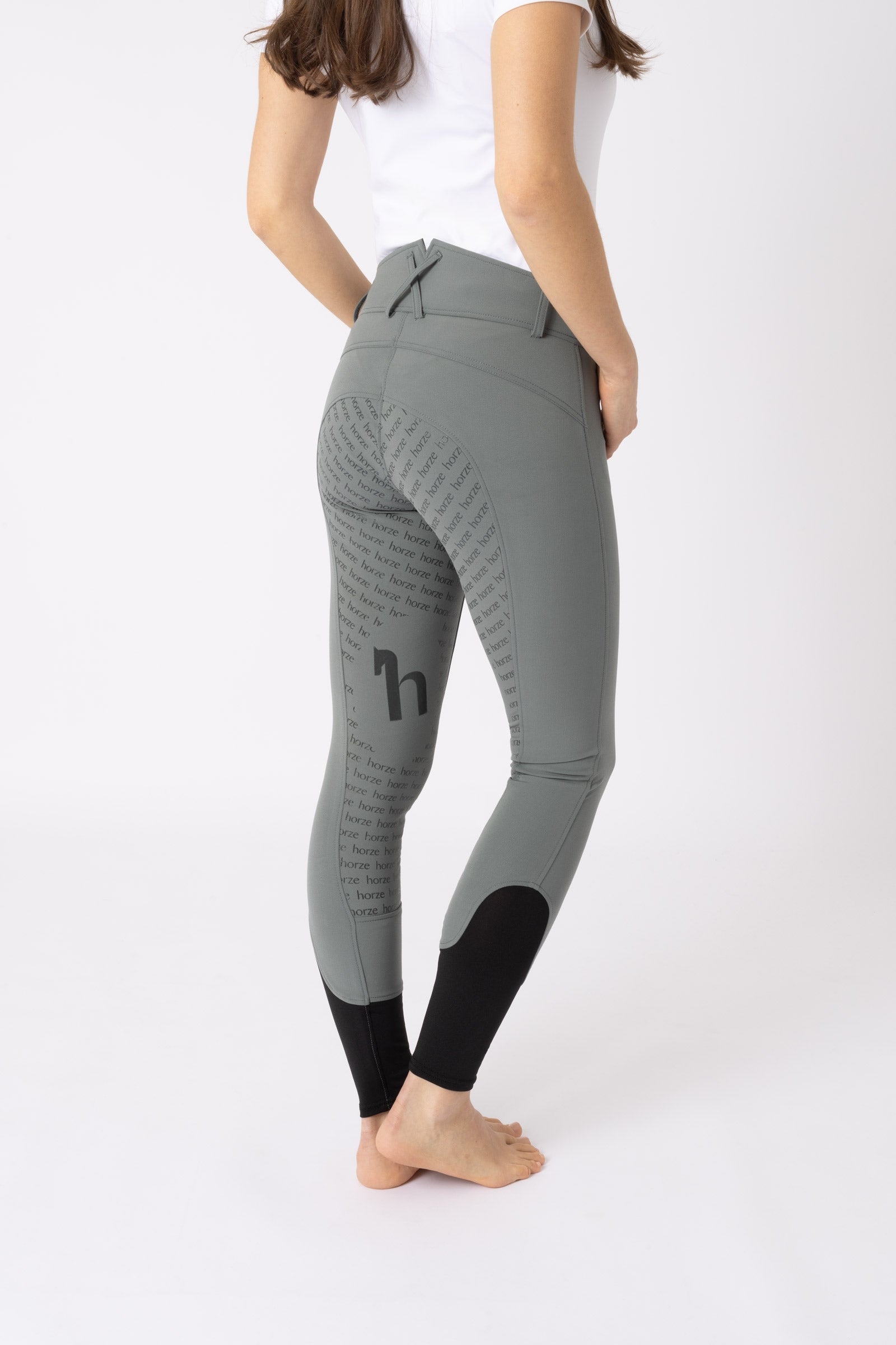 Horze Women's High Waist Silicone Full Seat Breeches Womens Breeches