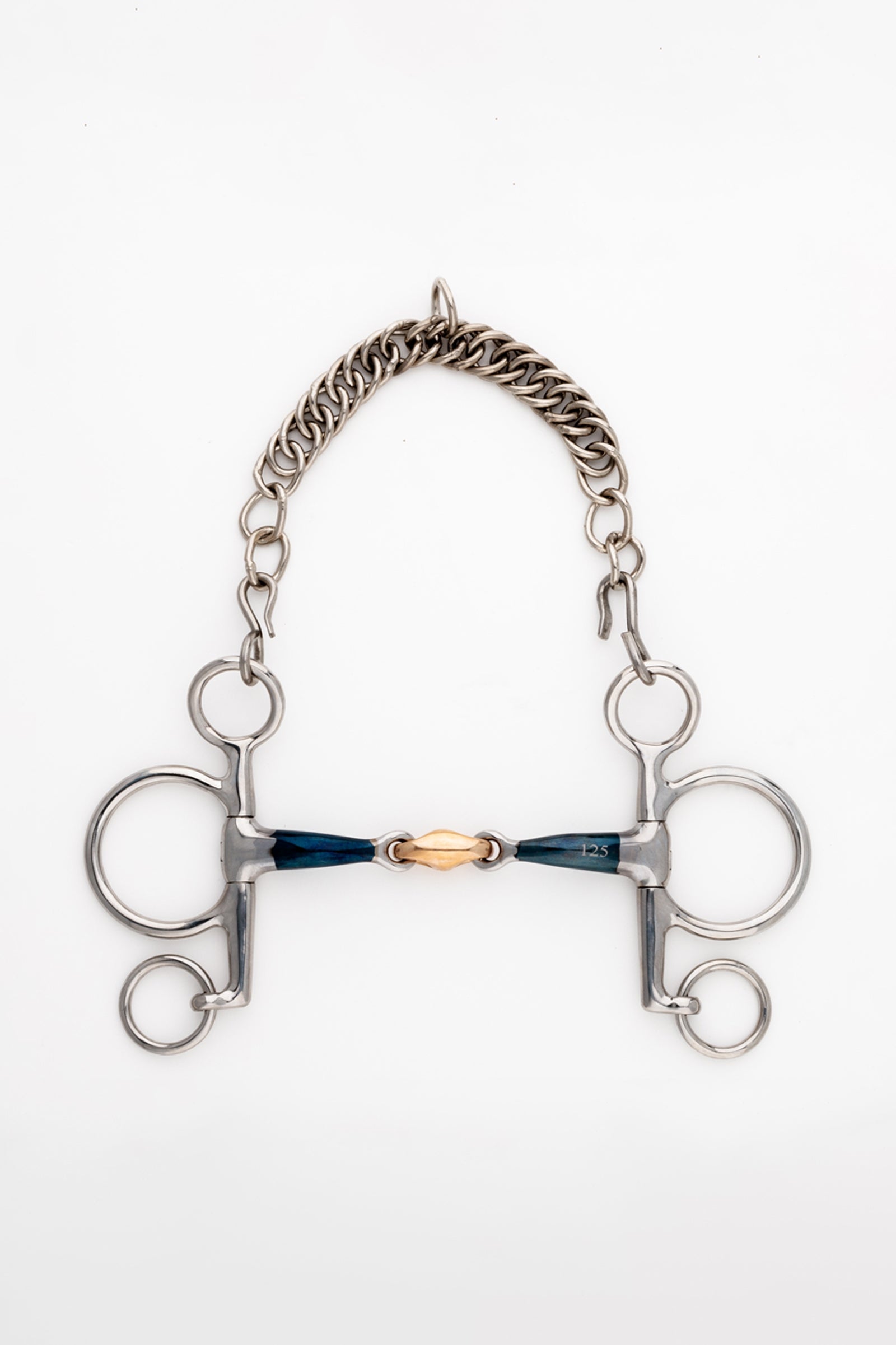 Kavalkade ergonomikus pelham zabla, duplán tört Lock Up rendszerrel, rövid, 14 mm Zablák