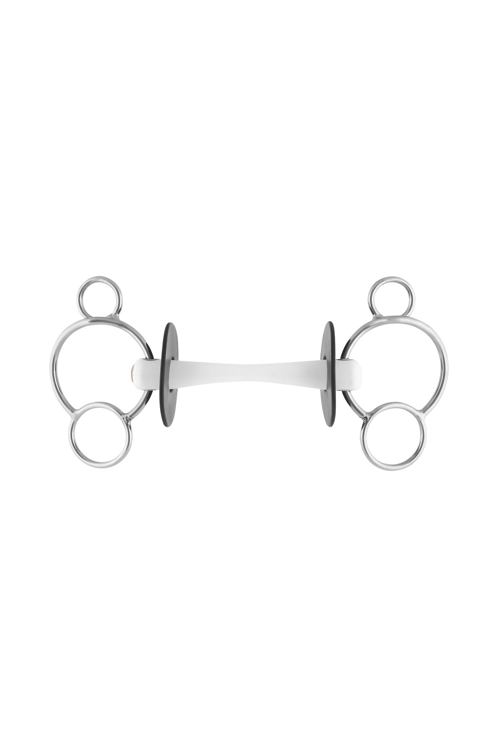 Sprenger Nathe 3-karikás Rugalmas Egyenes Zabla 20mm (70mm-es karikákkal) Zablák