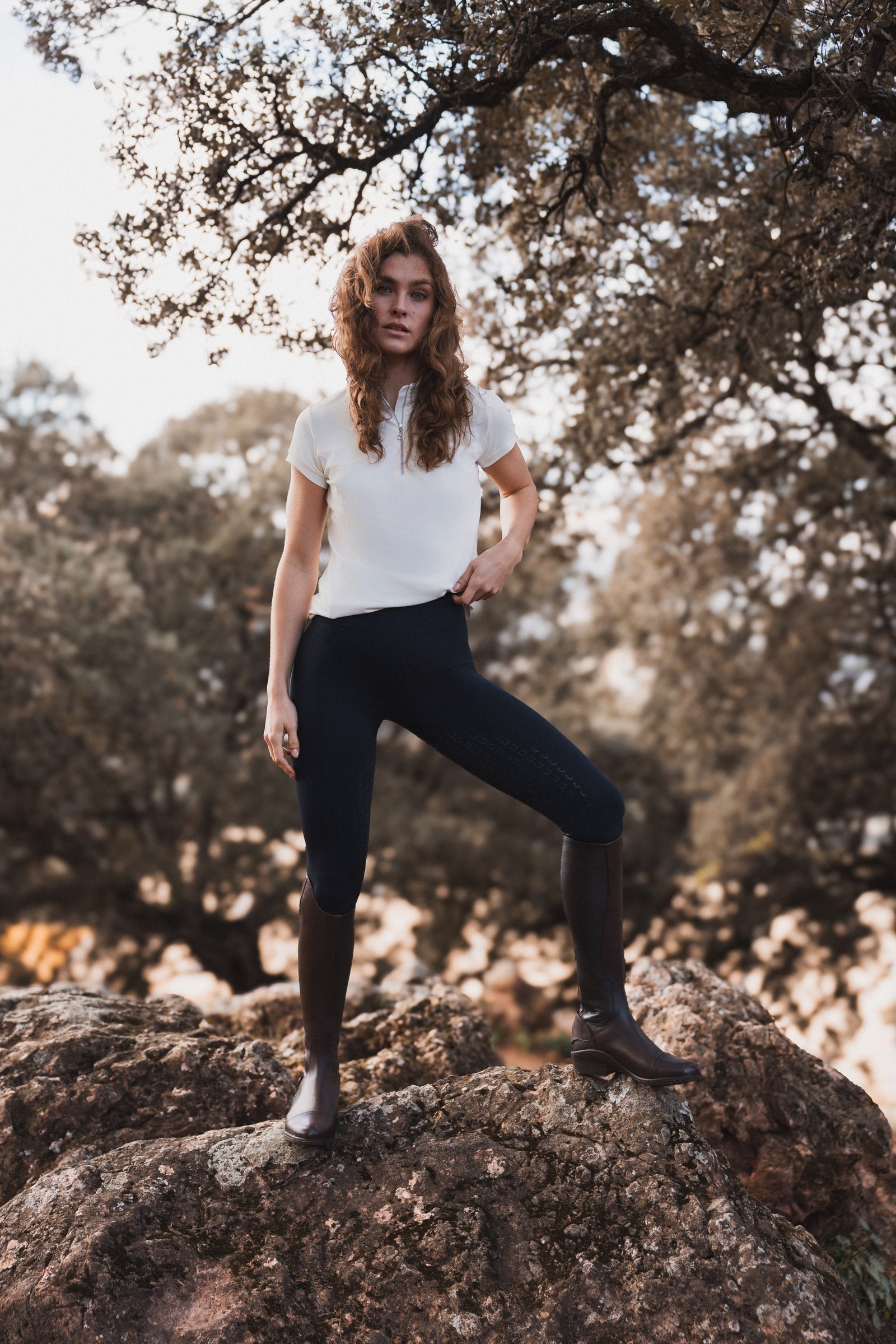 Horze Nessa Seamless Full Grip Scrunch Tights Womens Breeches