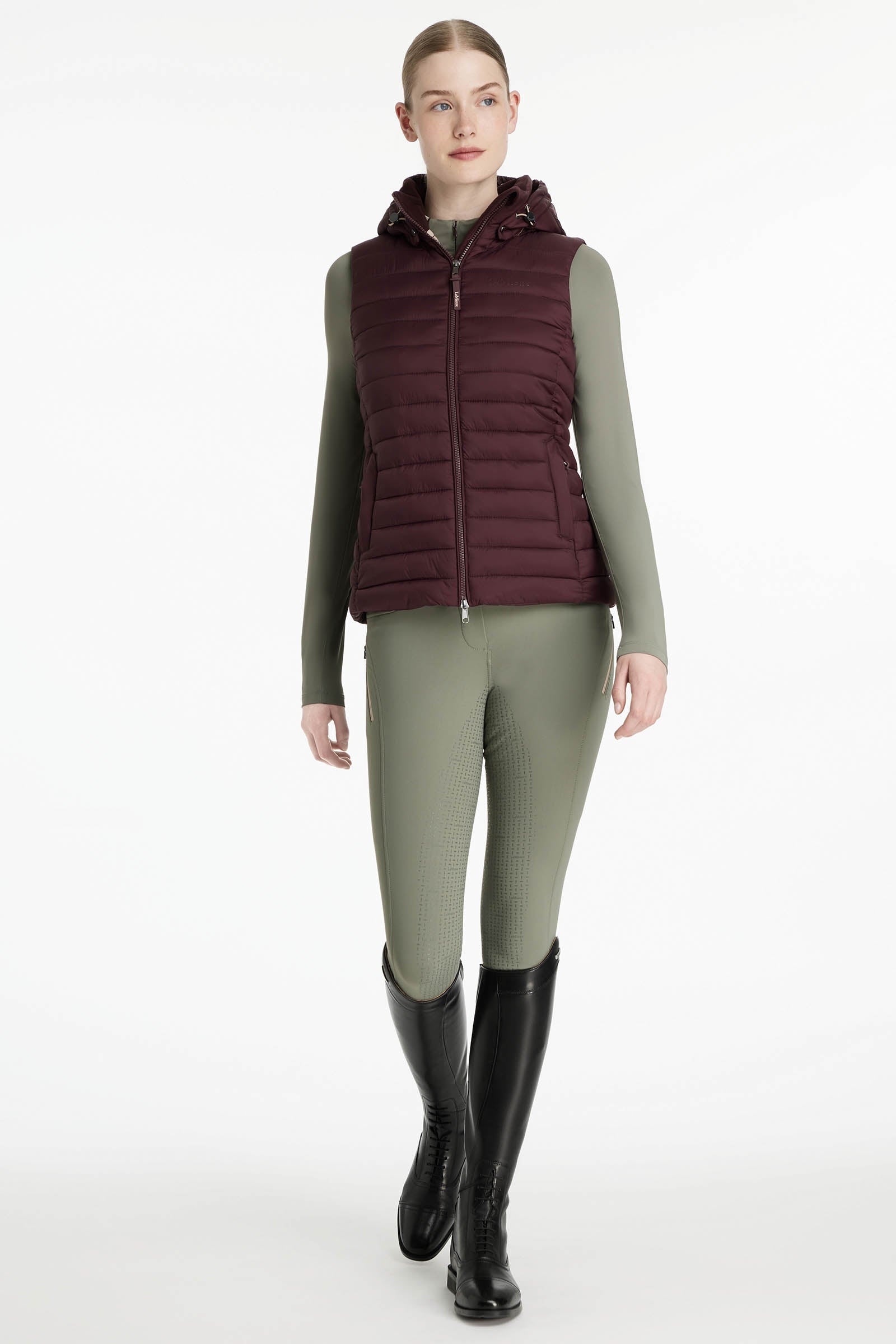 LeMieux Rose Women´s Hooded Puffer Gilet Women’s Riding Clothing