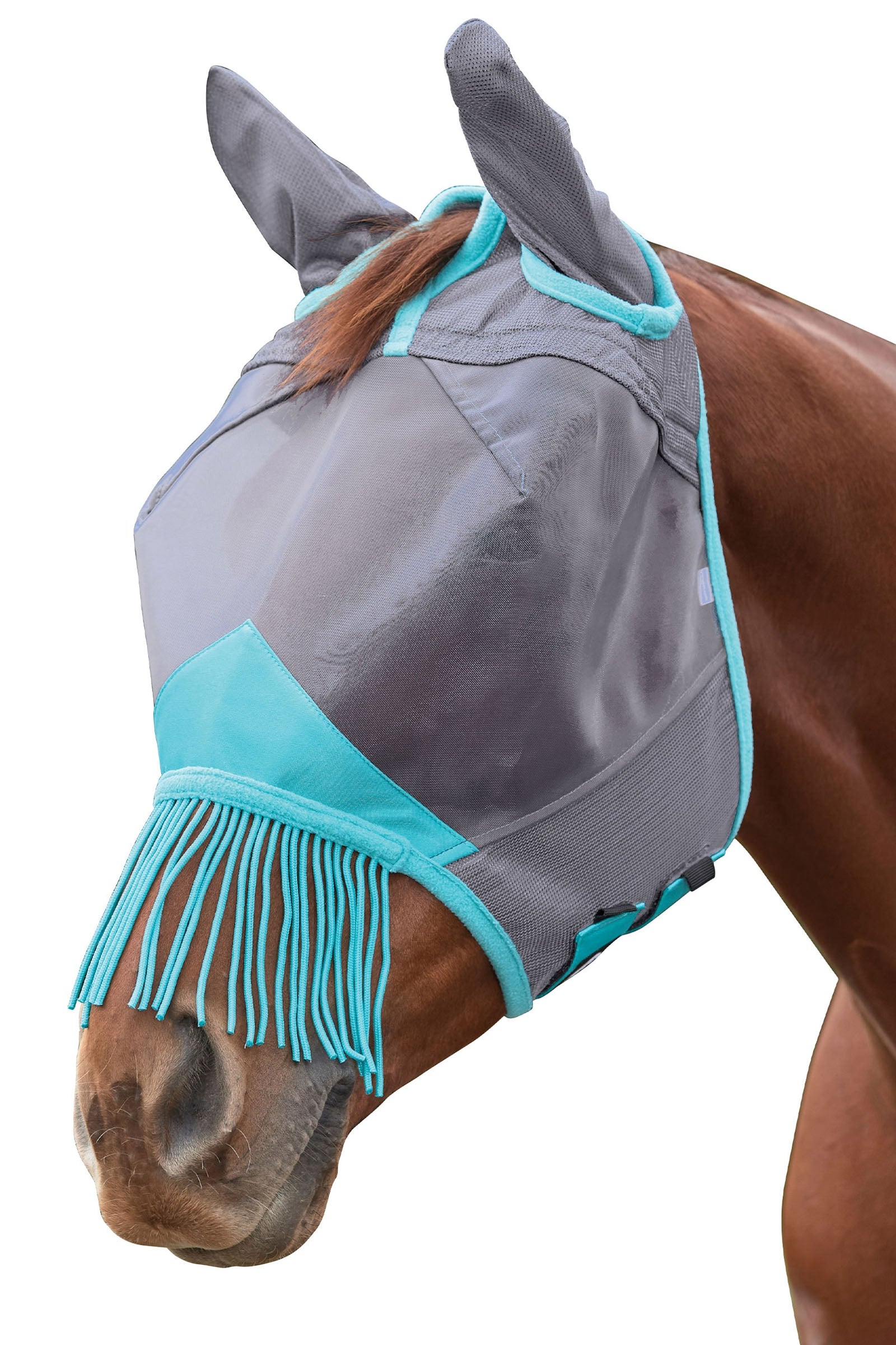 Weatherbeeta Comfitec Deluxe Fine Mesh Mask with Ears & Tassels Antifly Protection for Horses