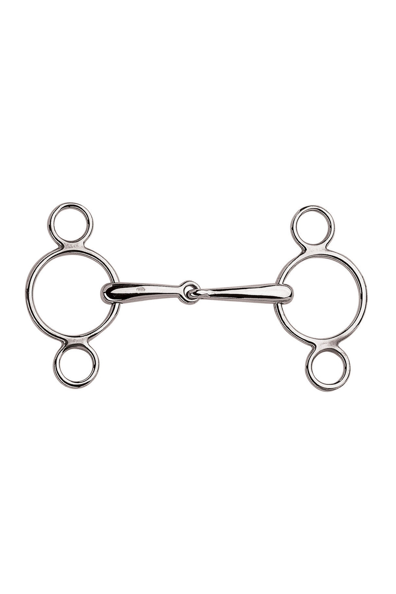 Sprenger 3 karikás ugró zabla Vienna, egyszer tört, 18 mm, rozsdamentes acél Zablák