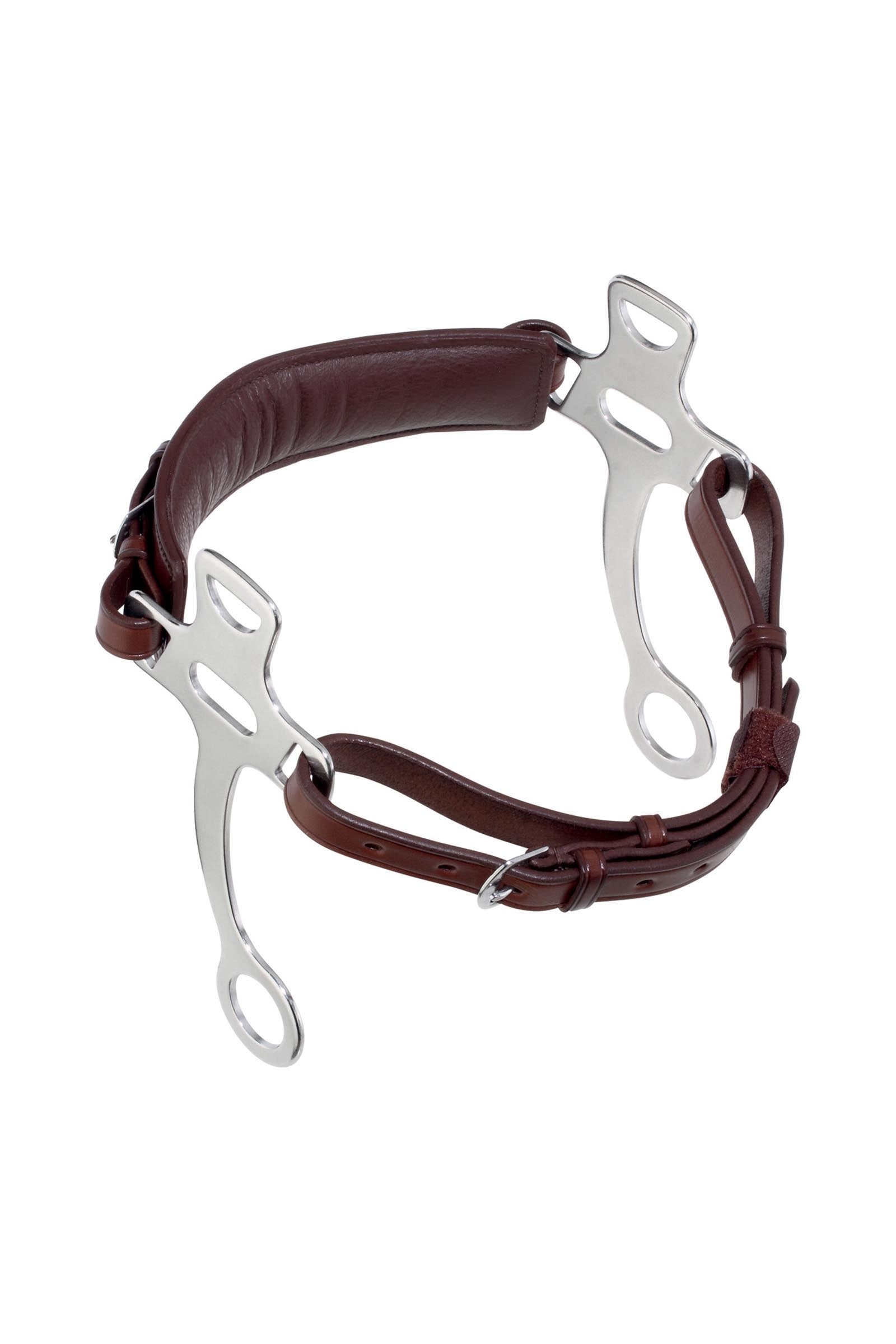 Sprenger póni hackamore bőr állszíjjal, rozsdamentes acél szárak 19 cm Zablák