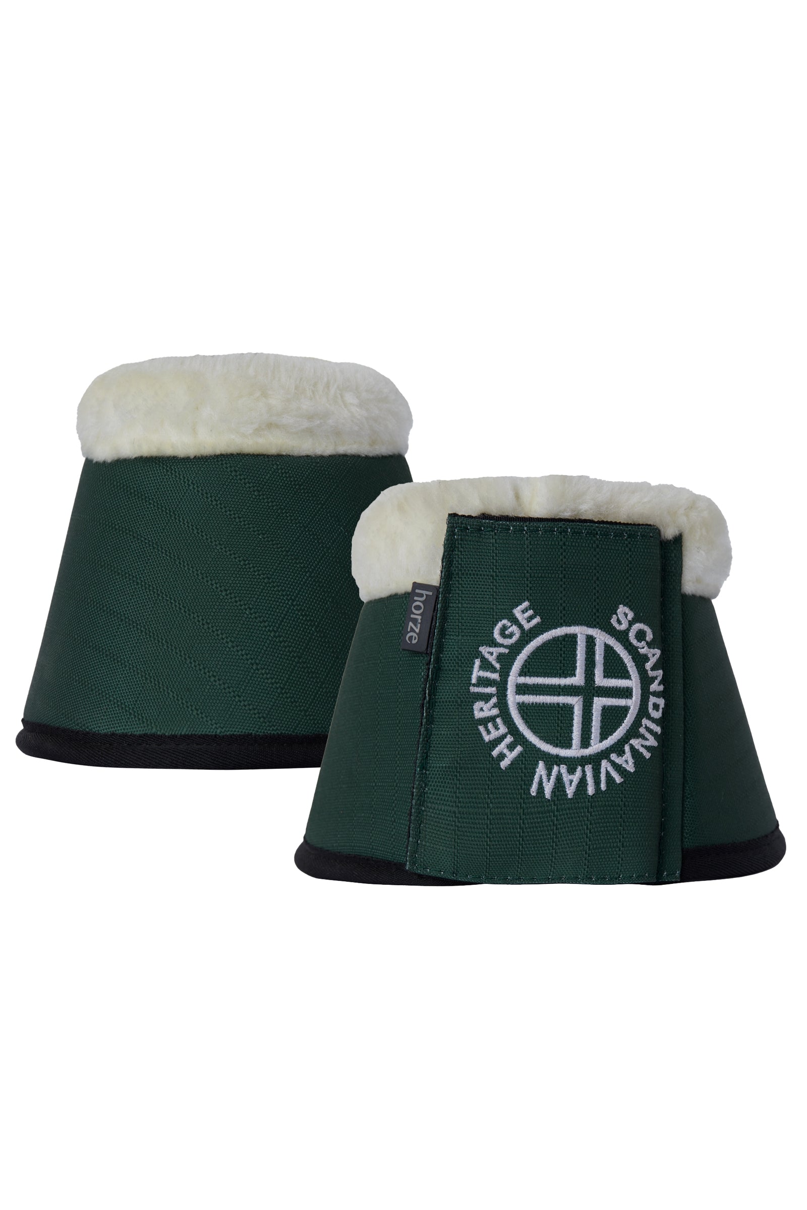 Horze Oslo Faux Fur Bell Boots Leg Protection & Hoof Protection for Horses
