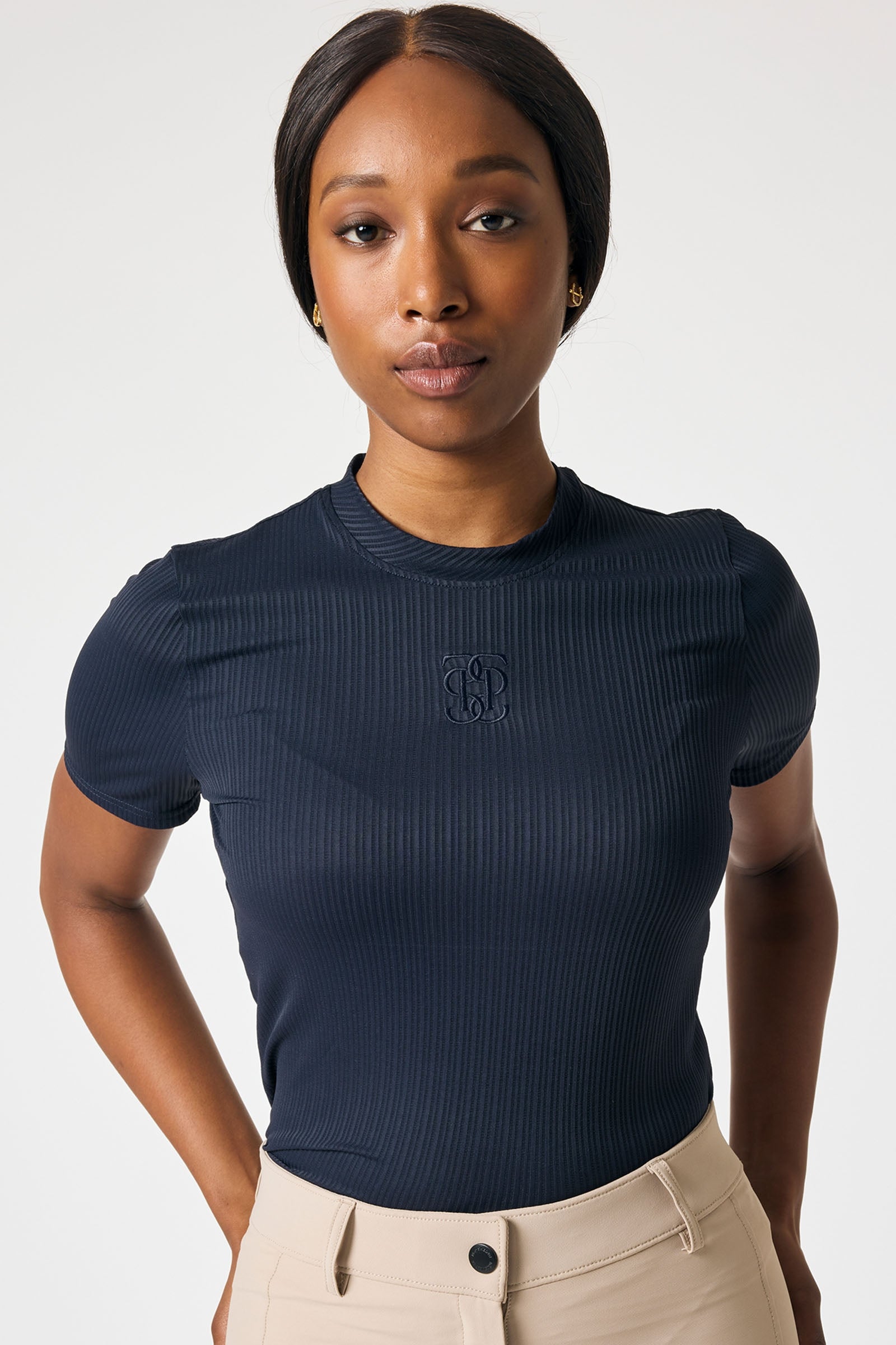 PS of Sweden Courtney S/S Striped Mesh Top Women’s Riding Clothing