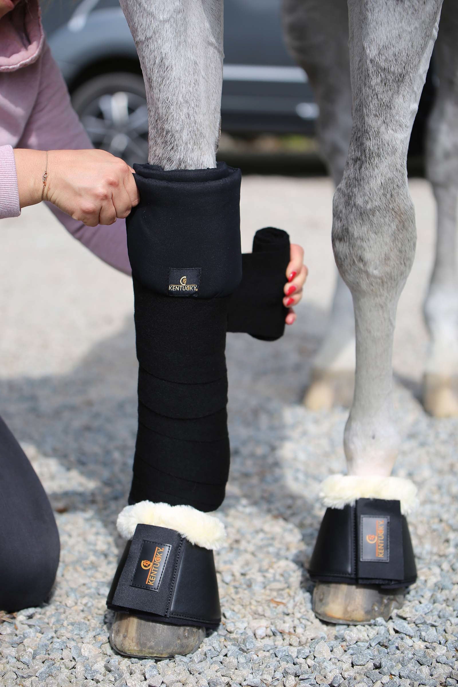 Kentucky Horsewear Stable kötszerpárna, 4 darabos készlet Leg Protection & Hoof Protection for Horses