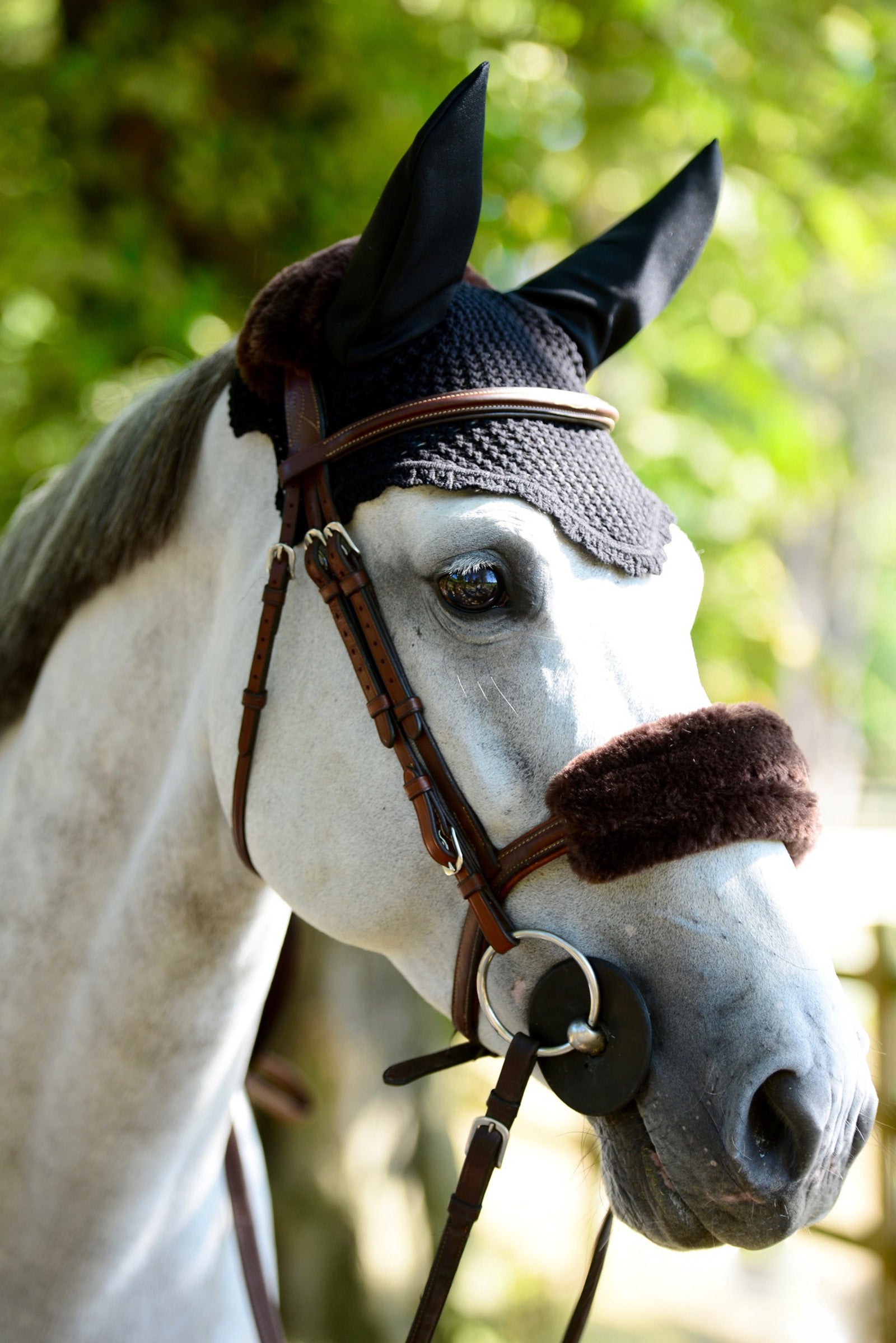 Kentucky Horsewear Sheepskin Noseband cover Bridles & Reins