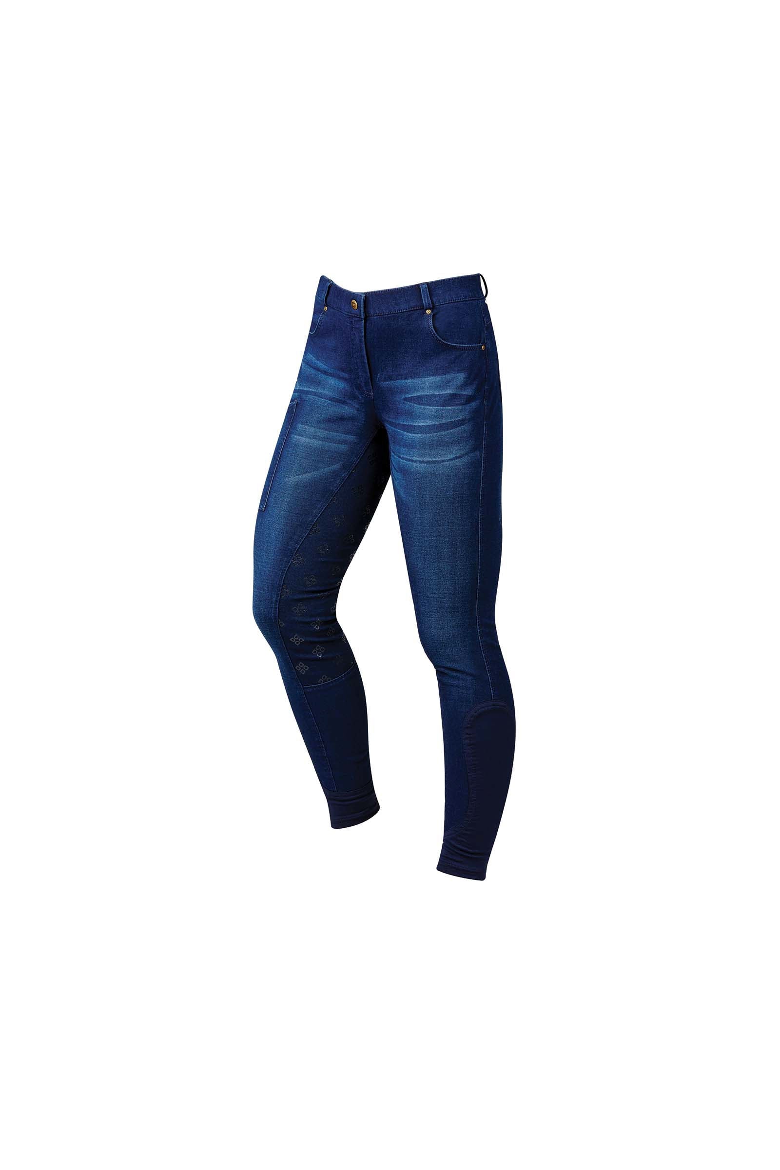 Dublin Shona Women's Full Grip Silicone Print Denim Breeches Womens Breeches