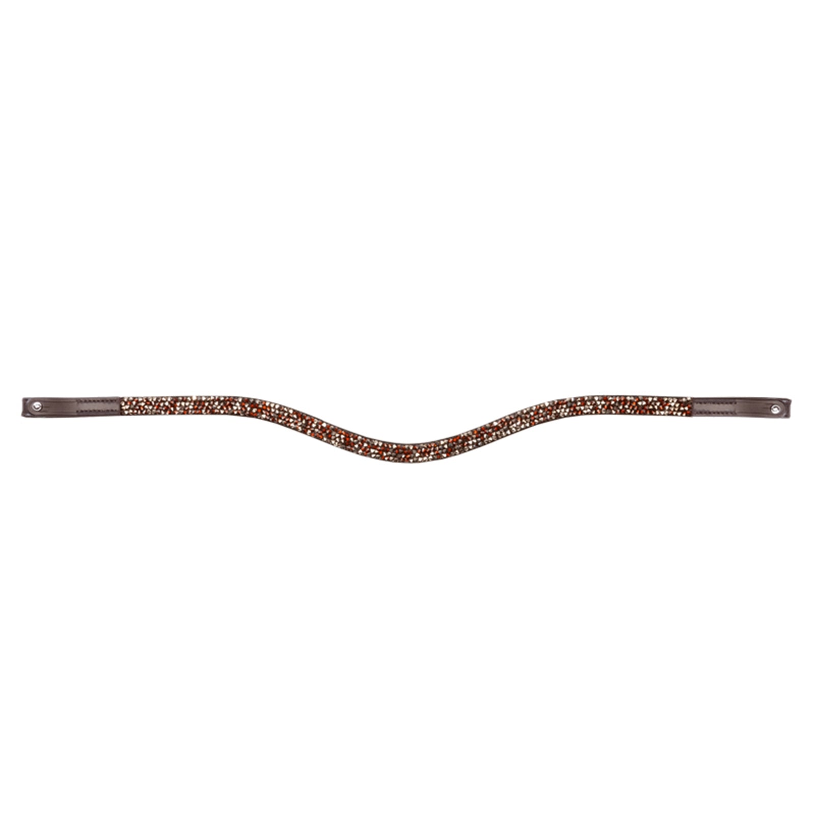 Kavalkade Button Coffee Browband Bridles & Reins