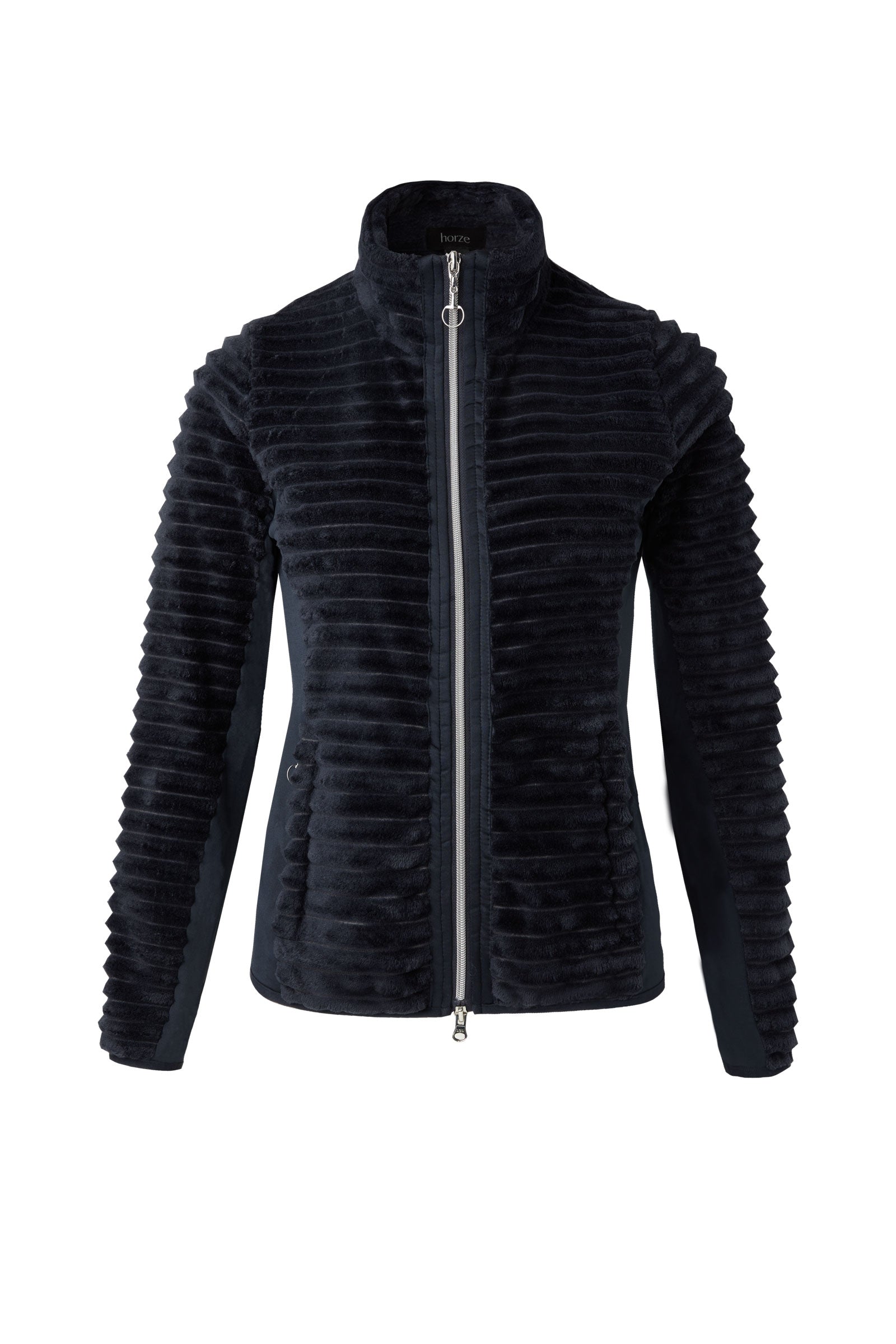 Horze Della Women's Striped Fleece Riding Riding Jacket Women’s Riding Clothing