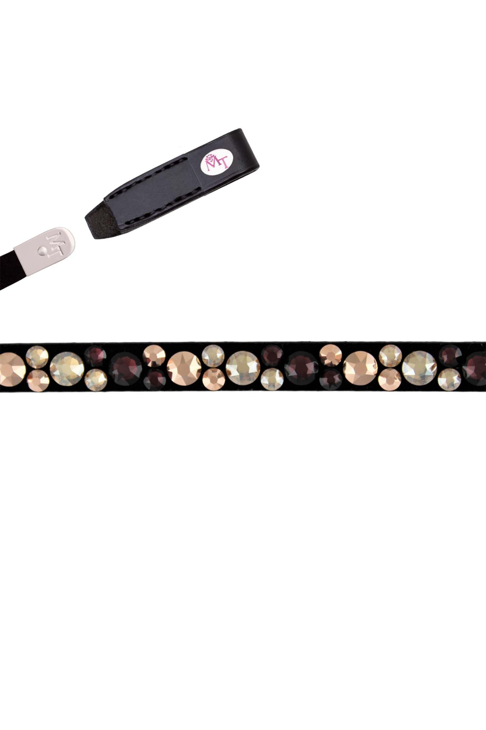 MagicTack Crystal Merlot Gold Bling Classic Browband Bridles & Reins