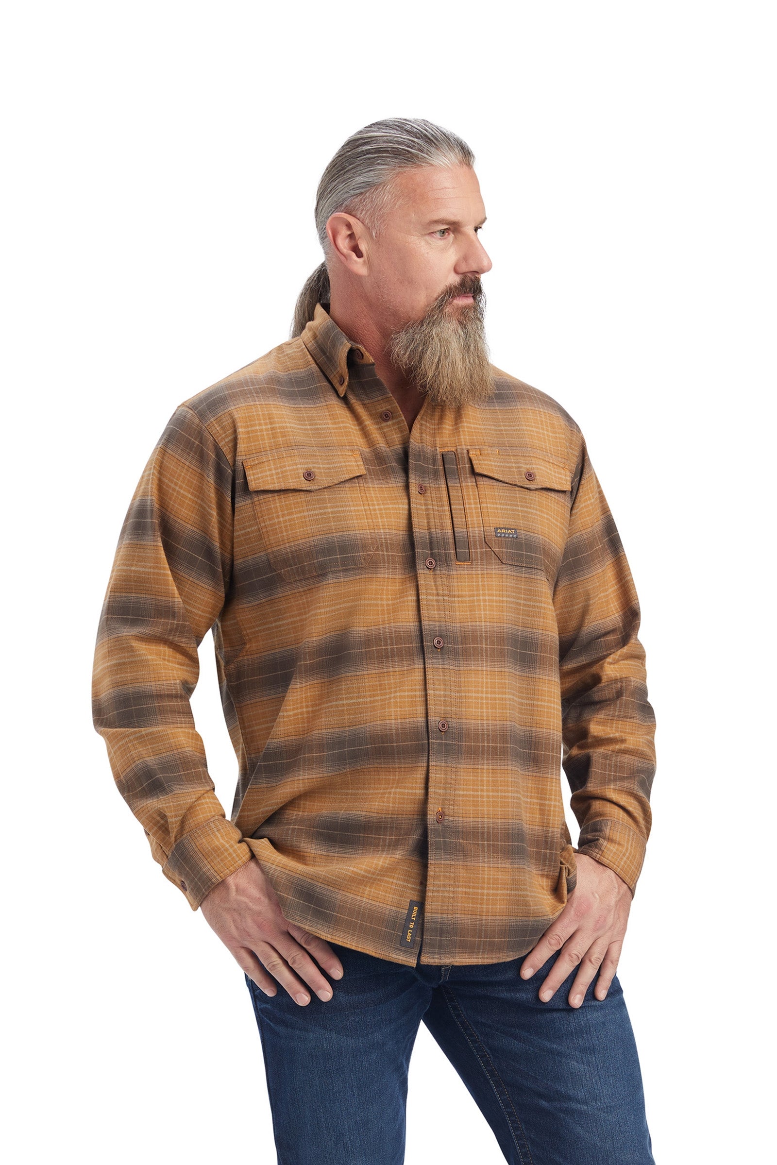 Ariat Rebar flanel DuraStretch munkásing Férfi Ruházat