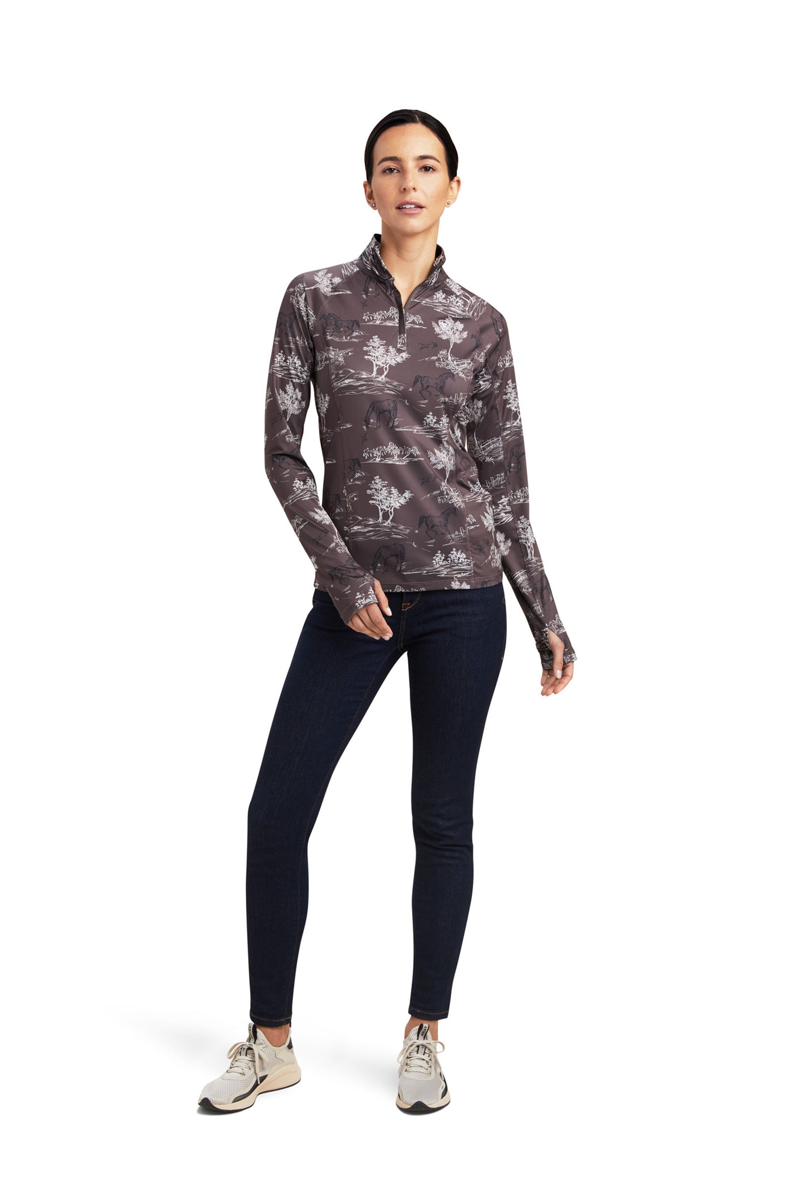 Ariat Női Lowell 2.0 1/4 Zip hosszú ujjú ing Noi Ruházat