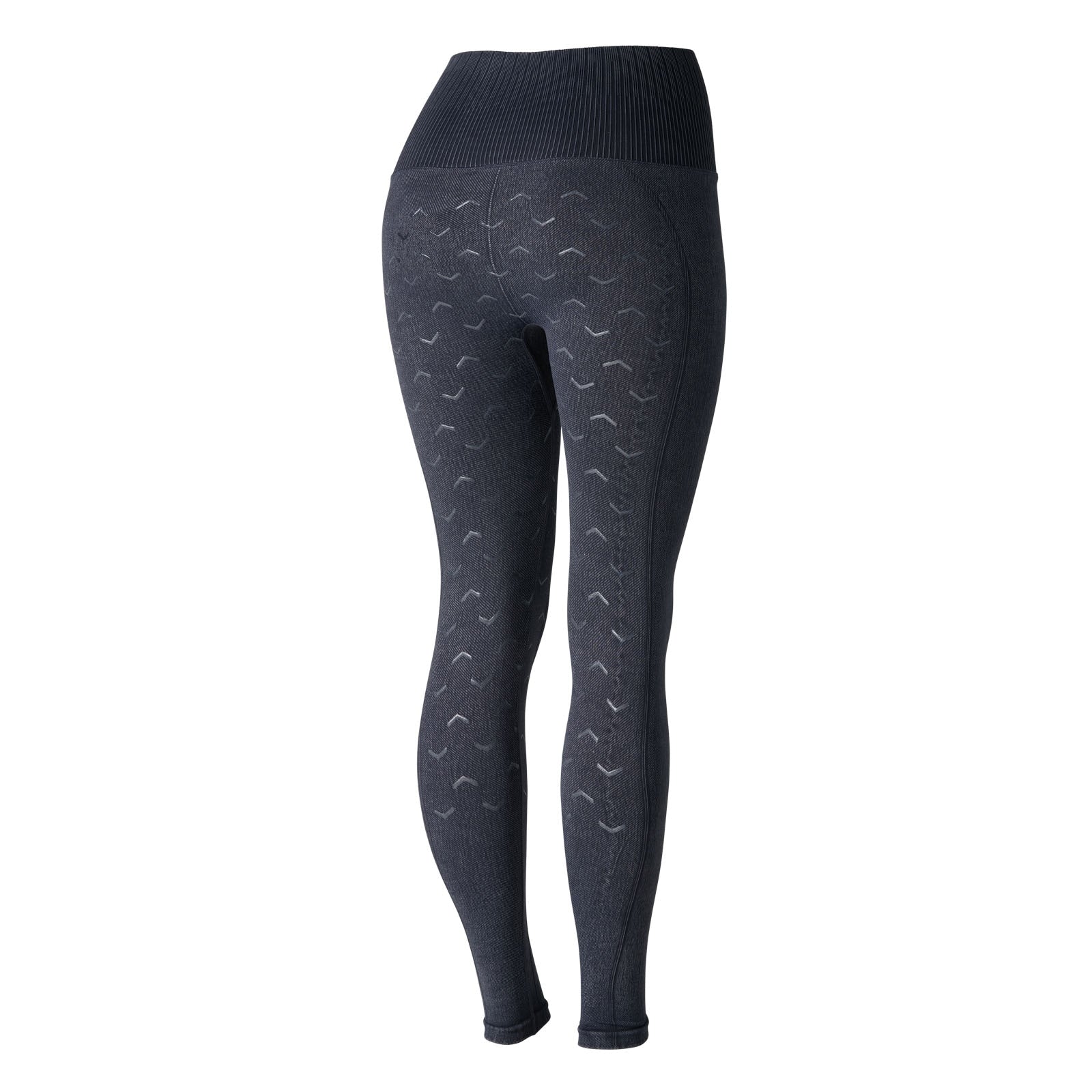 Horze Vanessa Women's Seamless Denim-Look Silicone Full Seat Tights Womens Breeches