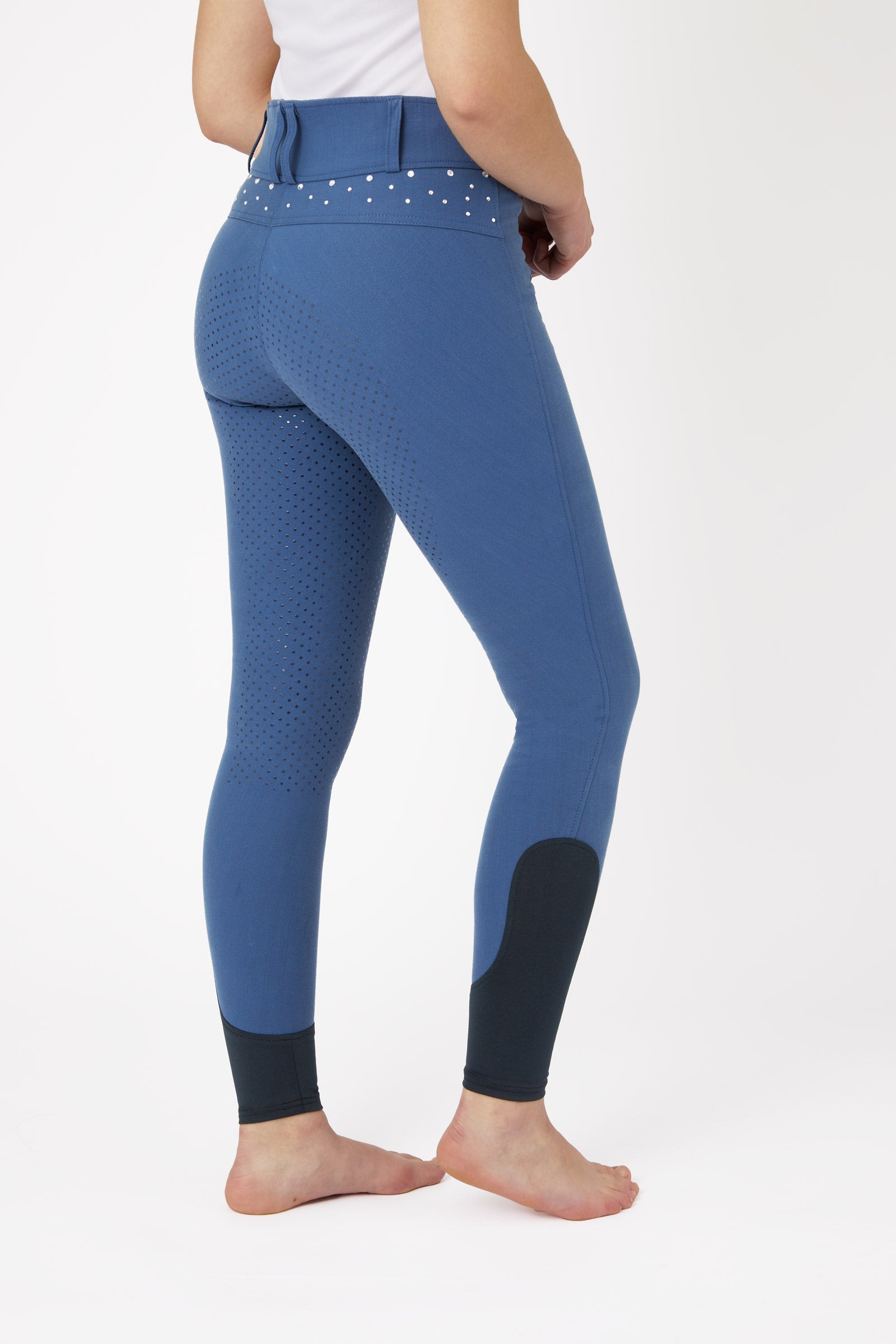 Horze Női magasderekú teliszilikonos lovaglónadrág kristályokkal Womens Breeches