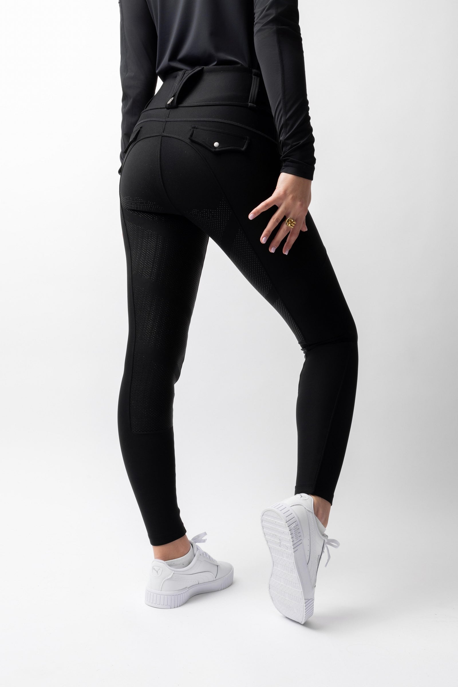 B Vertigo Chiara Women's Compression Hybrid Breeches With Full Grip Womens Breeches