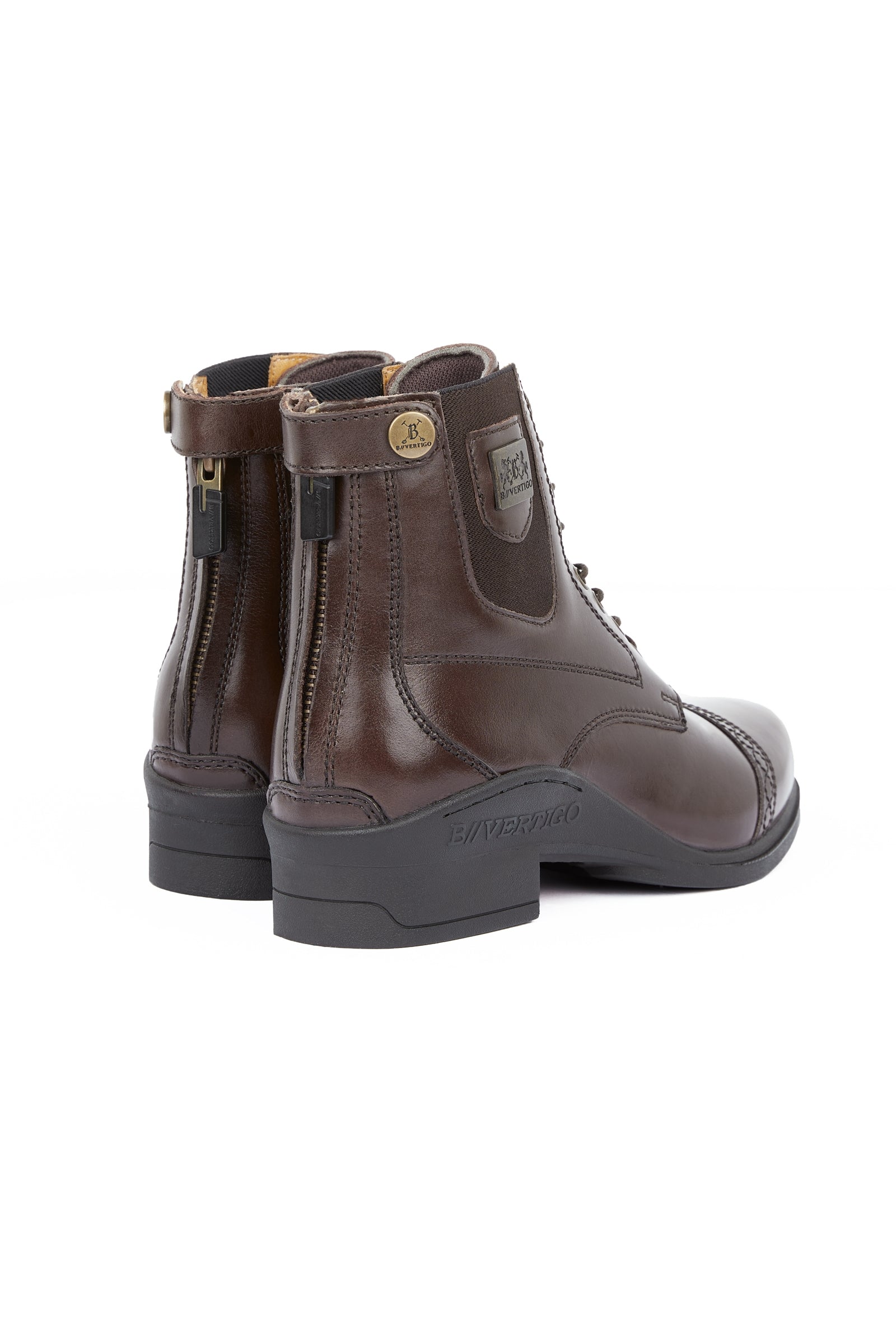B Vertigo Women's Jupiter Front-Lace Leather Jodhpur Boots Riding Boots & Riding Shoes