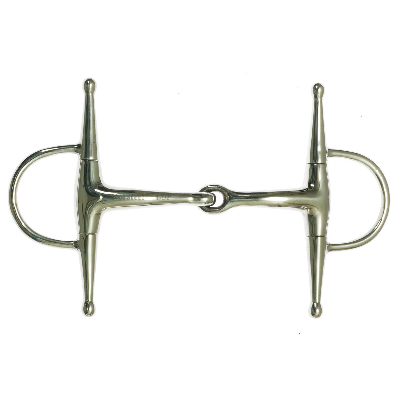 Korsteel Stainless Steel Jointed Full Cheek Snaffle Bit Zablák
