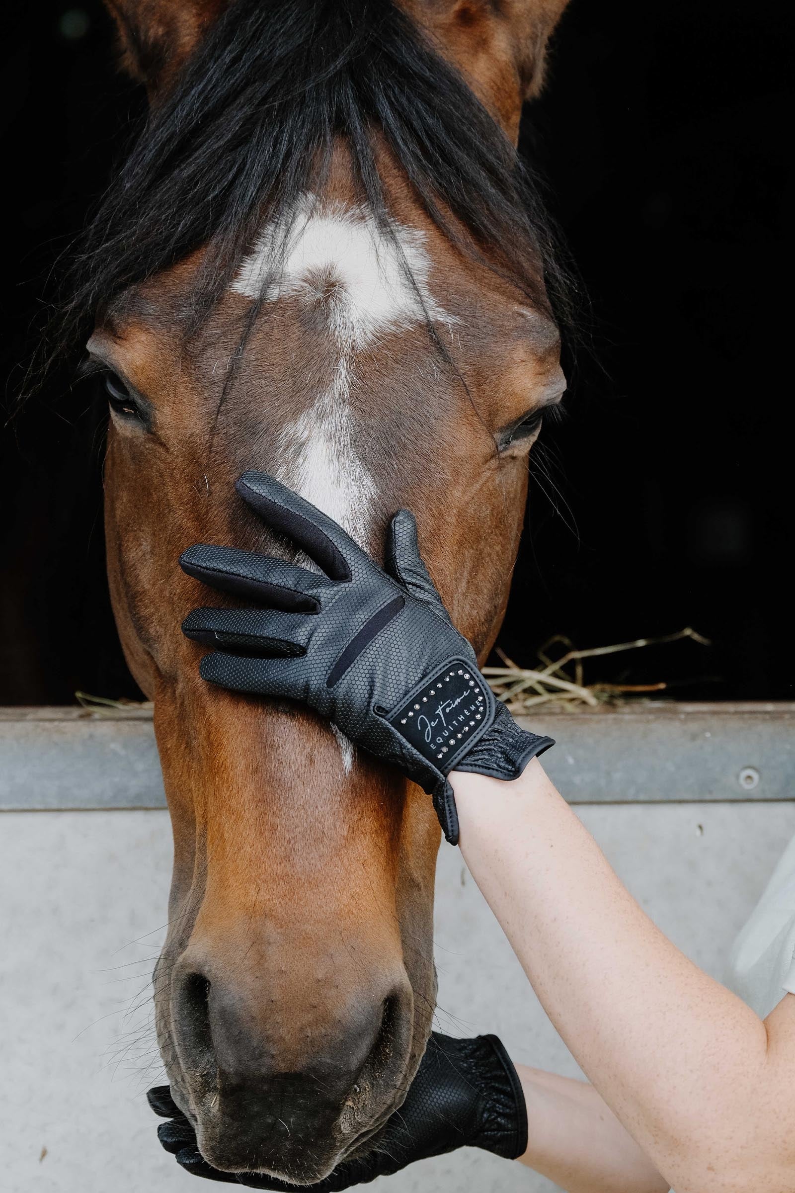 EQUITHÈME Strass Je t'aime Gloves Riding Gloves