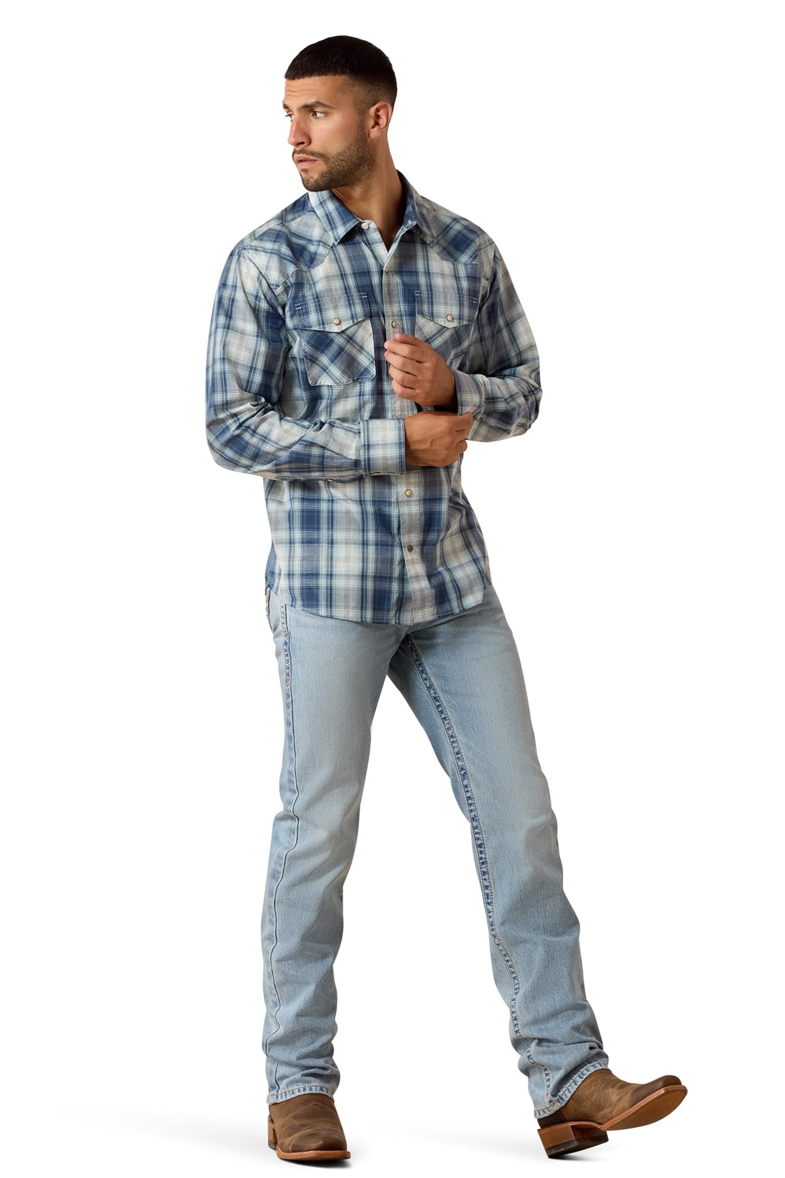 Ariat Men's Retro Heathcliff Fitted Snap Shirt Mens Riding Clothing