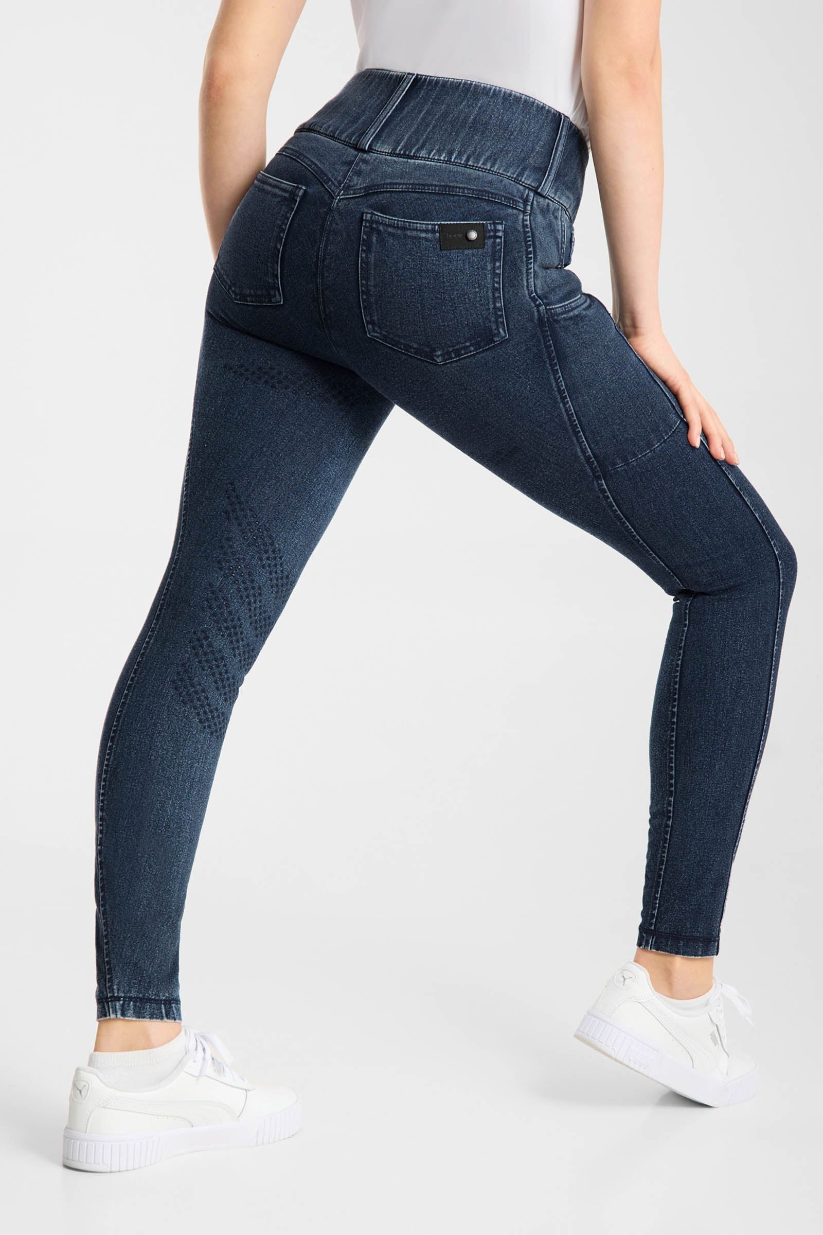 Horze Carolyn női farmer lovaglónadrág teljes szilikonnal Womens Breeches