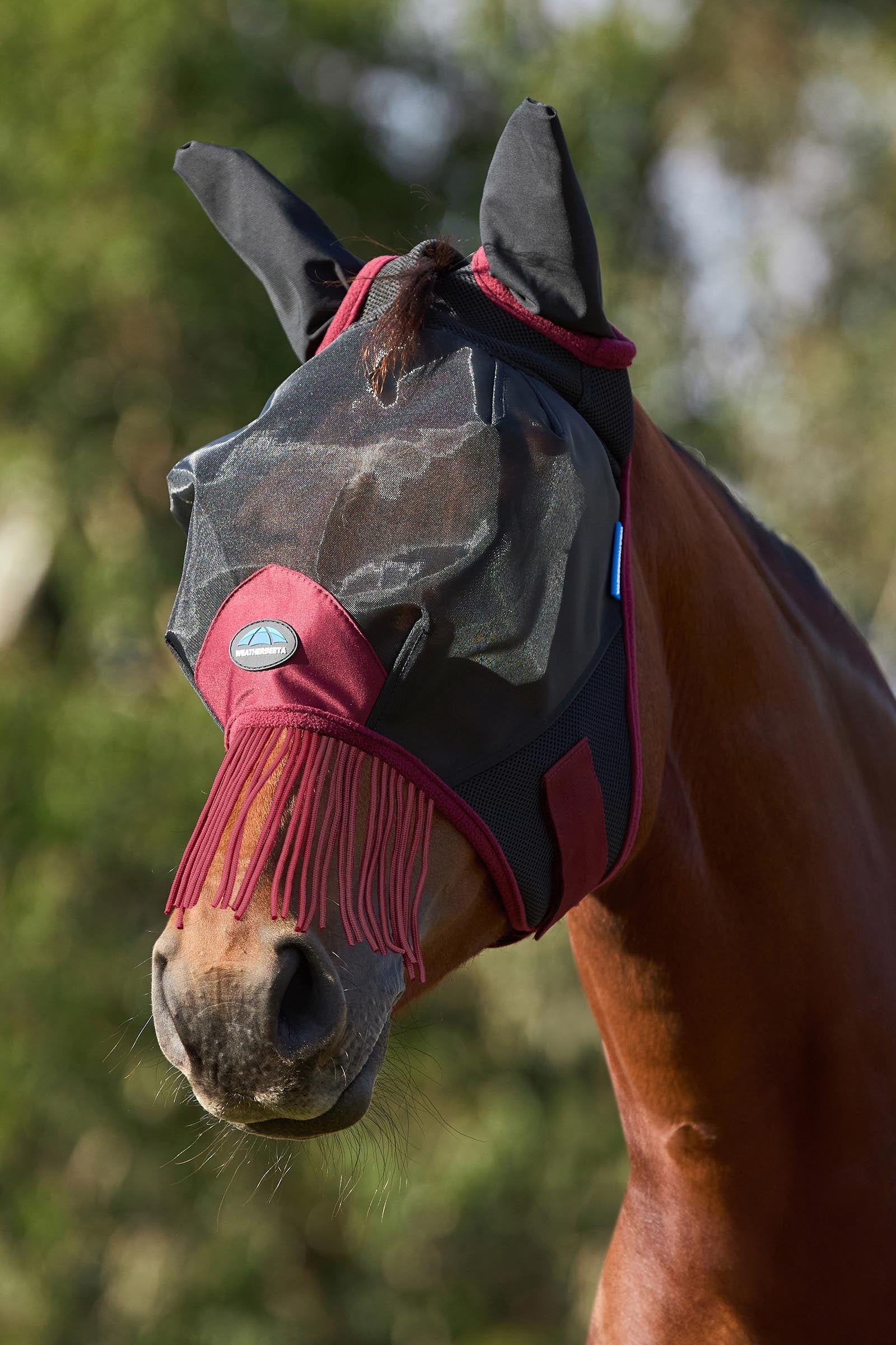 Weatherbeeta Comfitec Fine Mesh Fly Mask With Ears & Tassels Antifly Protection for Horses