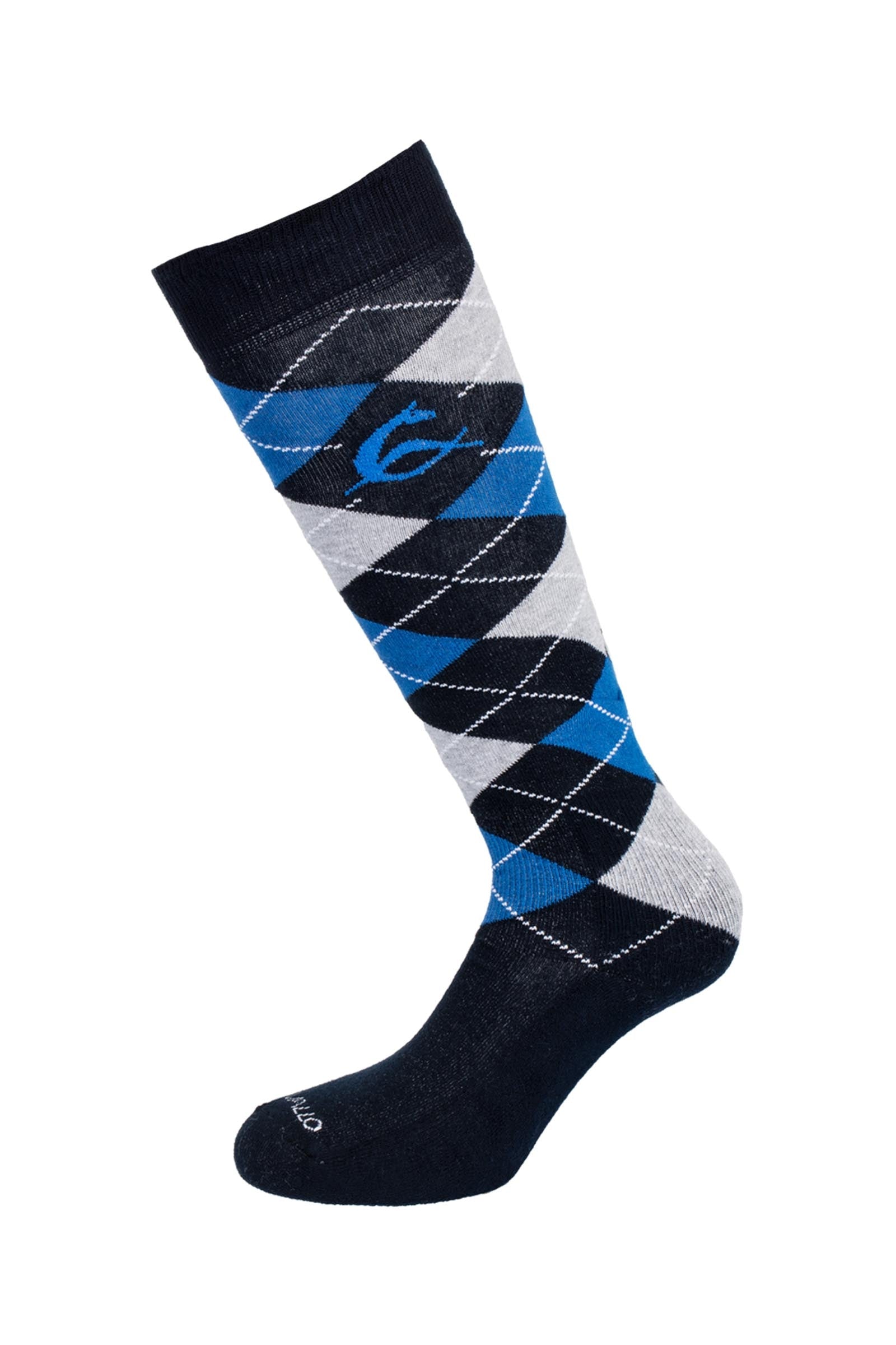 Acavallo Diamond Pattern Cotton Socks Zoknik